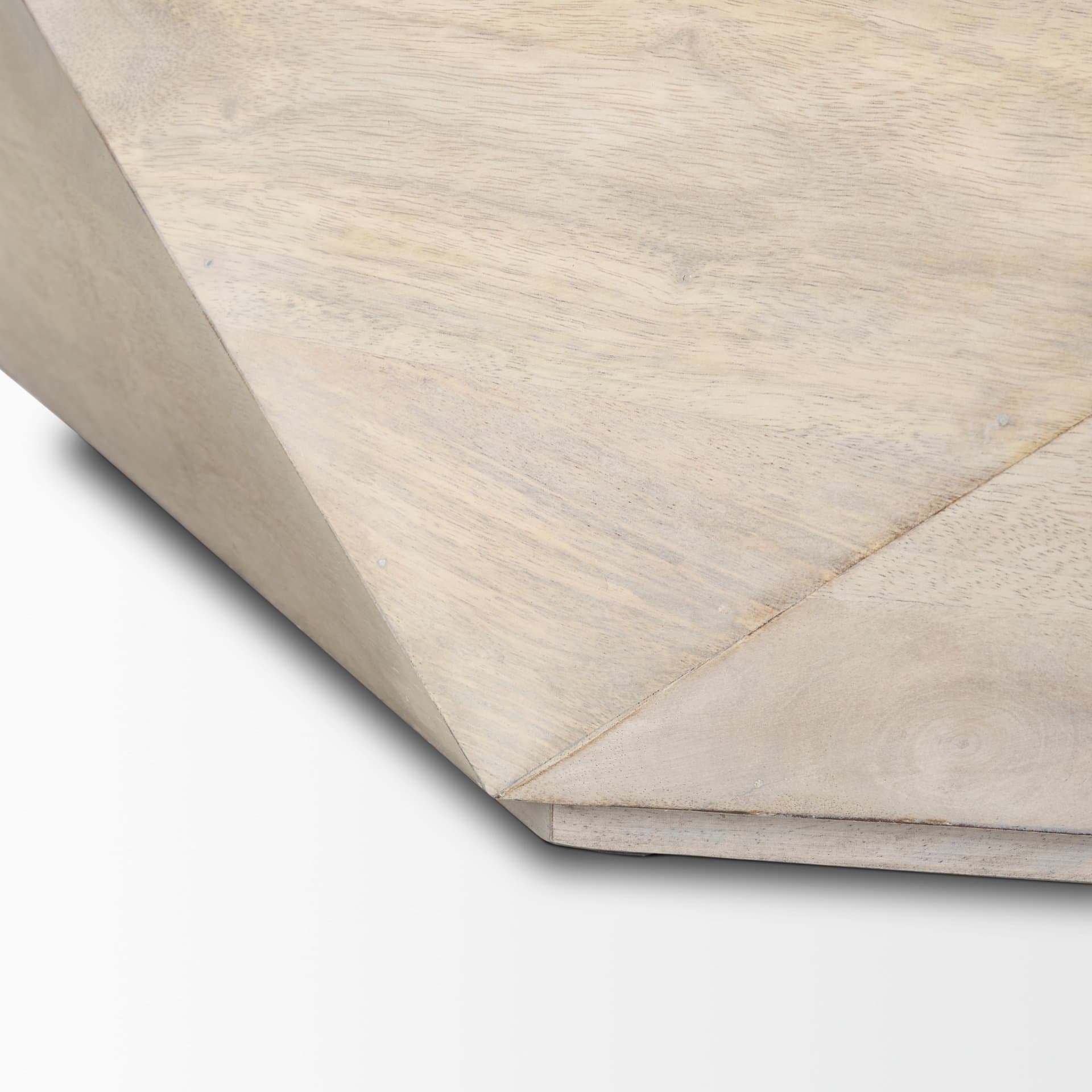 Arreto 36" Hexagonal Hinged Solid Wood Top and Base Coffee Table — product photograph