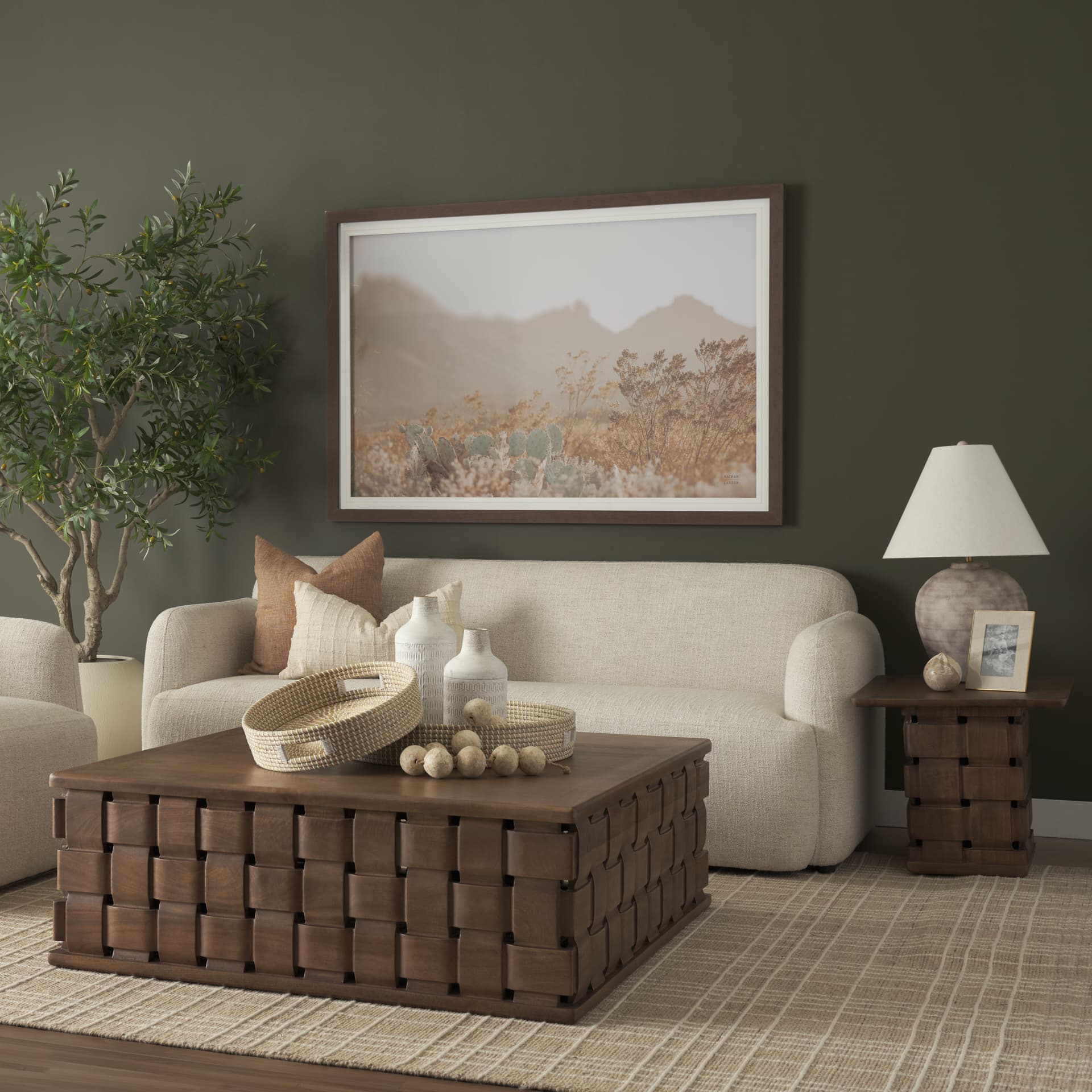 Big Bend National Park by Nathan Larson FramedPhoto Print Matted under Glass — in a styled room