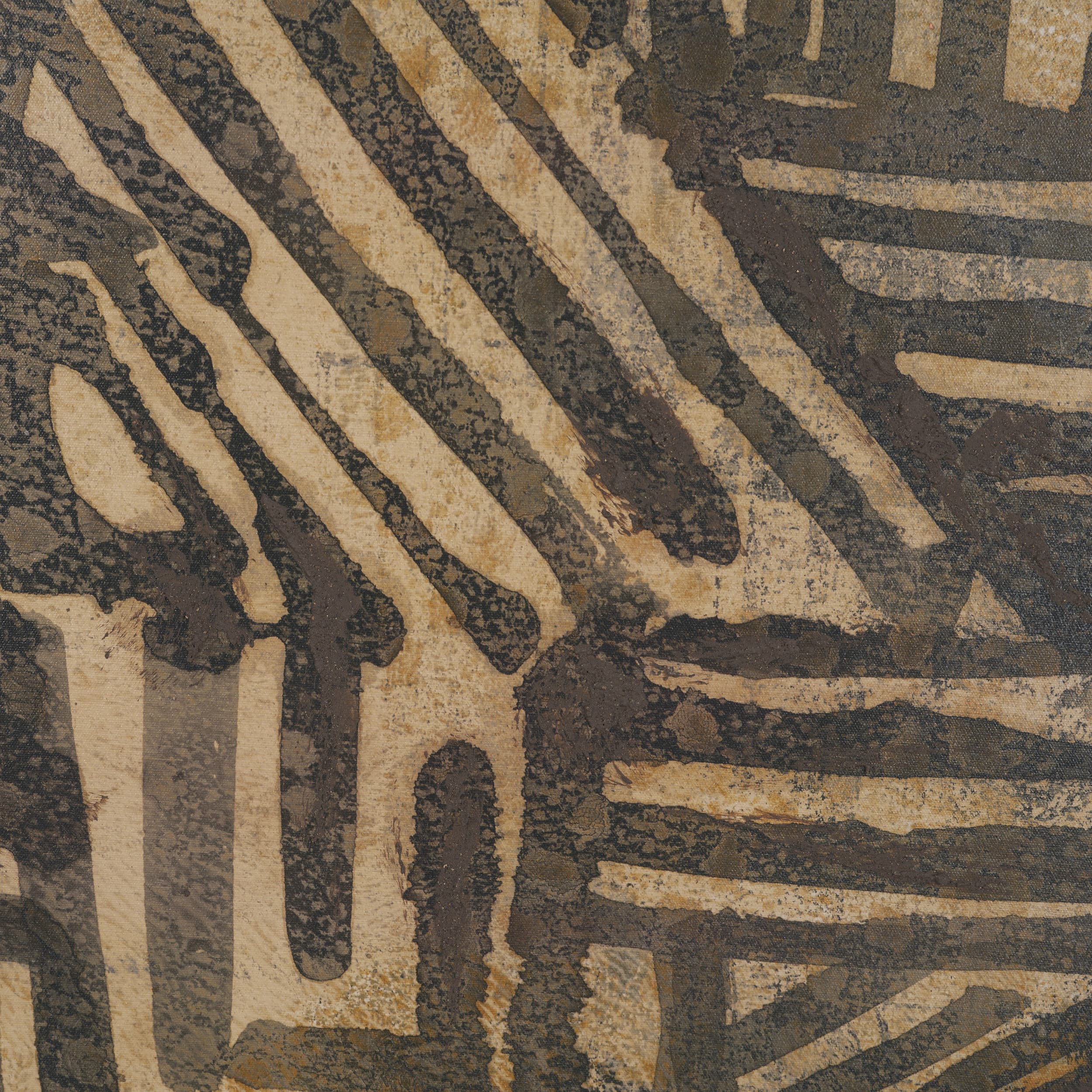 Bronze Geometry II by Mercana Studio Hand-Embellished Textured Framed Canvas Artwork — product photograph