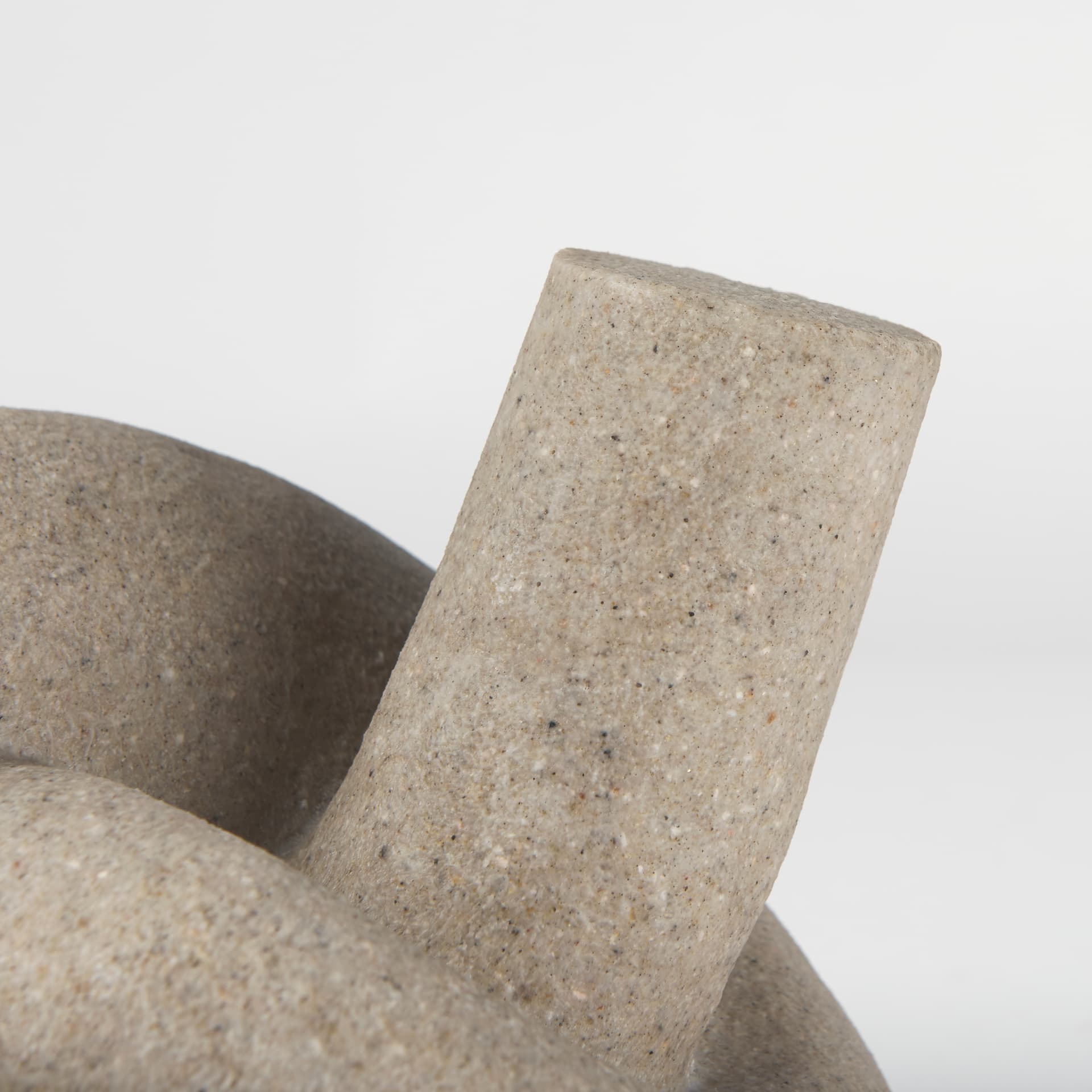 Otto Sandstone Resin Small Knot Sculpture Decorative Object — product photograph