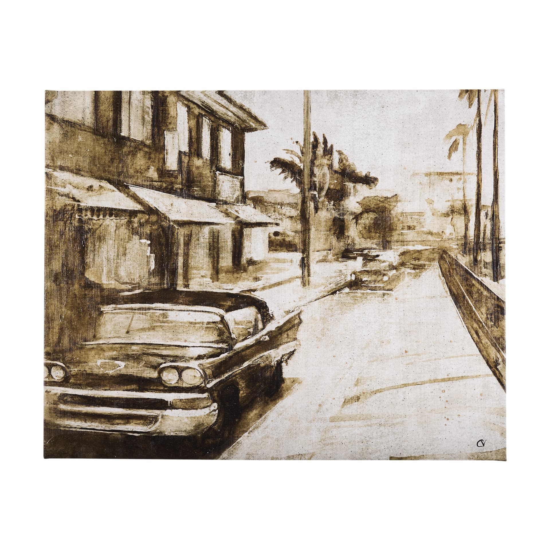 Vintage Car Picture I by Mercana Studio a Hand Embellished Textured Canvas — product photograph