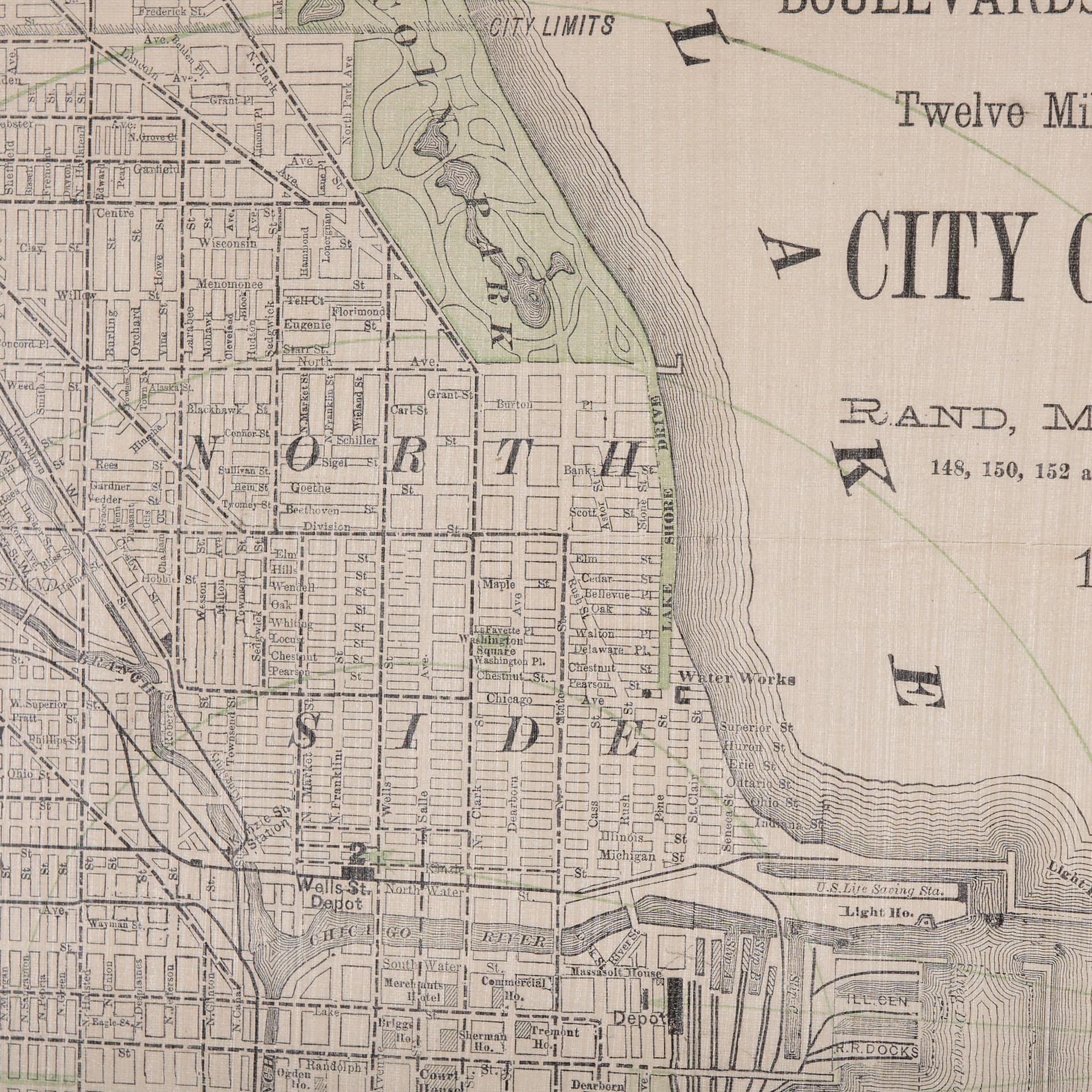 City of Chicago by Mercana Studio a Hand Embellished Textured Framed Art Print — product photograph