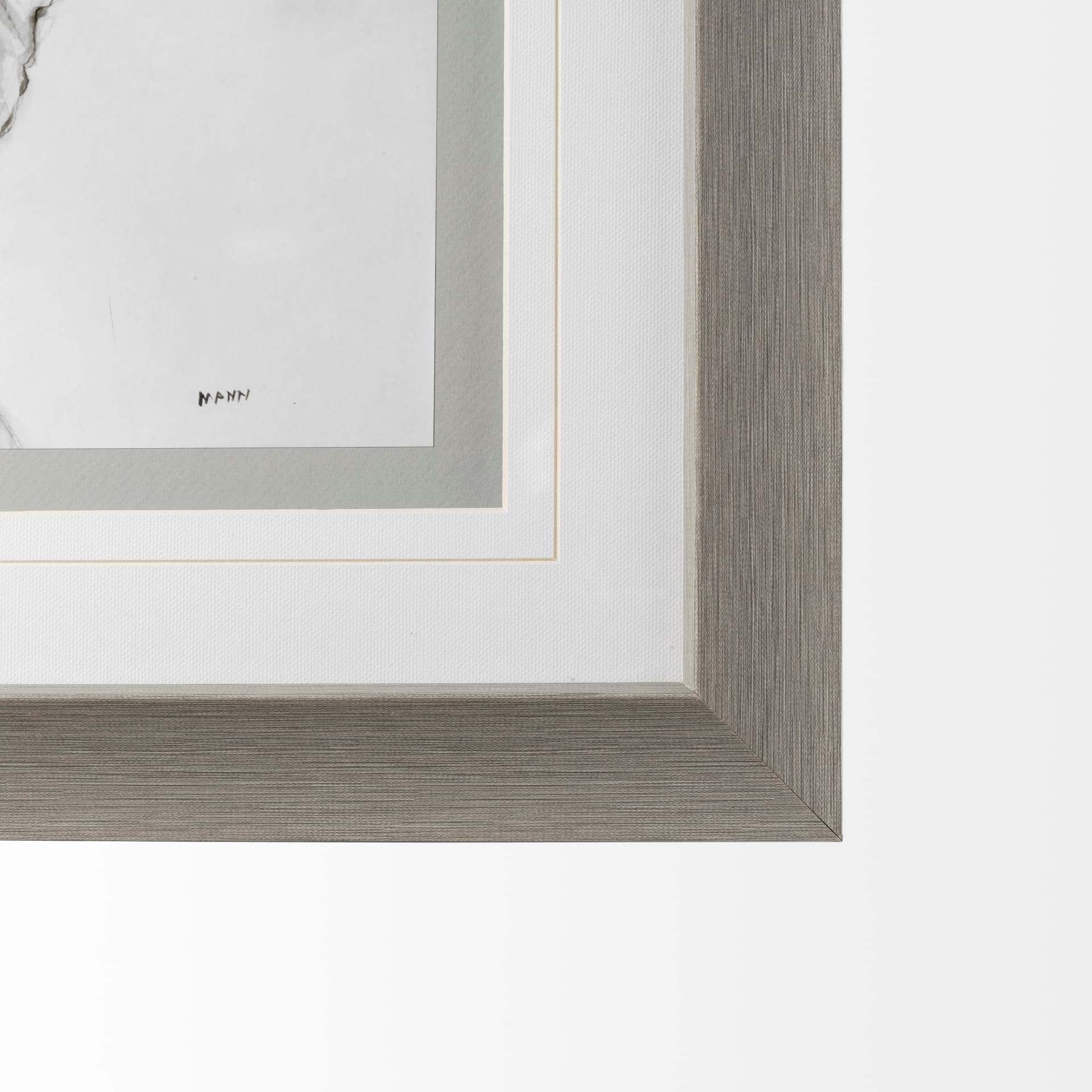 Walk Time 1 by Mercana Studio a Hand Embellished Textured Framed Art Print Matted under Glass — product photograph