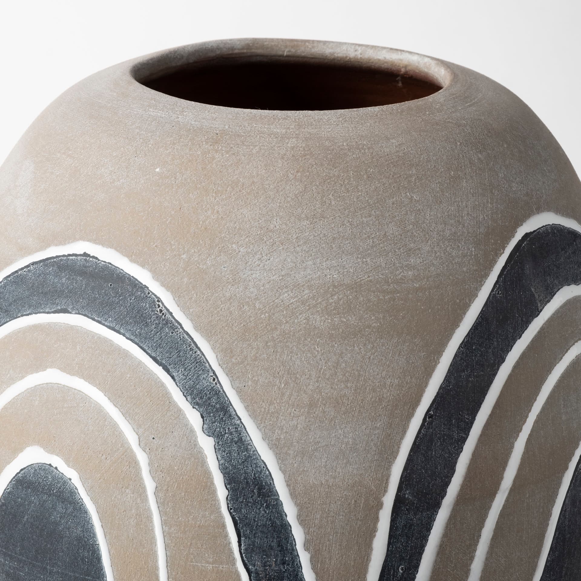 Cove Small Brown/White Ceramic Vase — product photograph