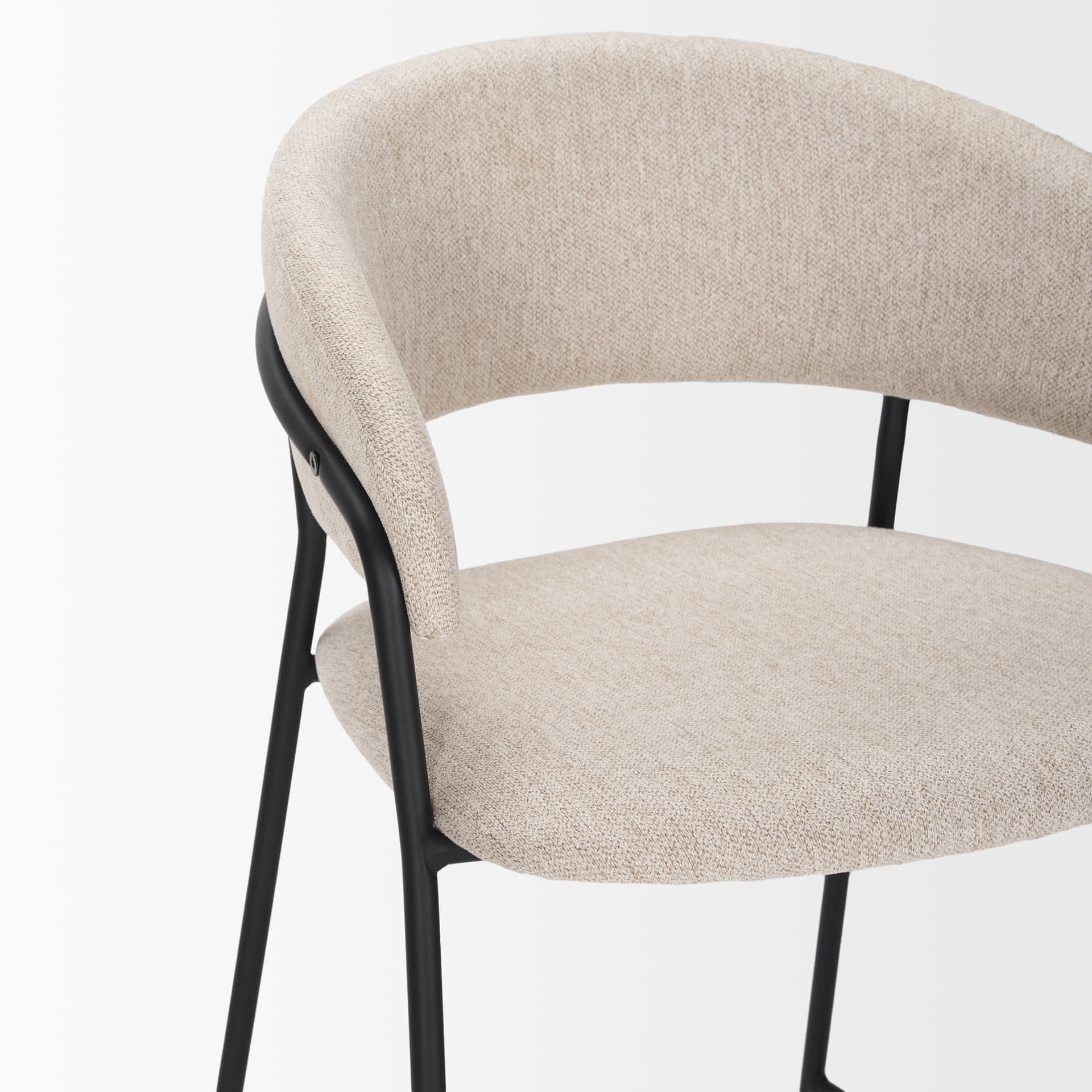 Carolyn Open Back 39.8in Seat Bar Stool | Oatmeal — product photograph