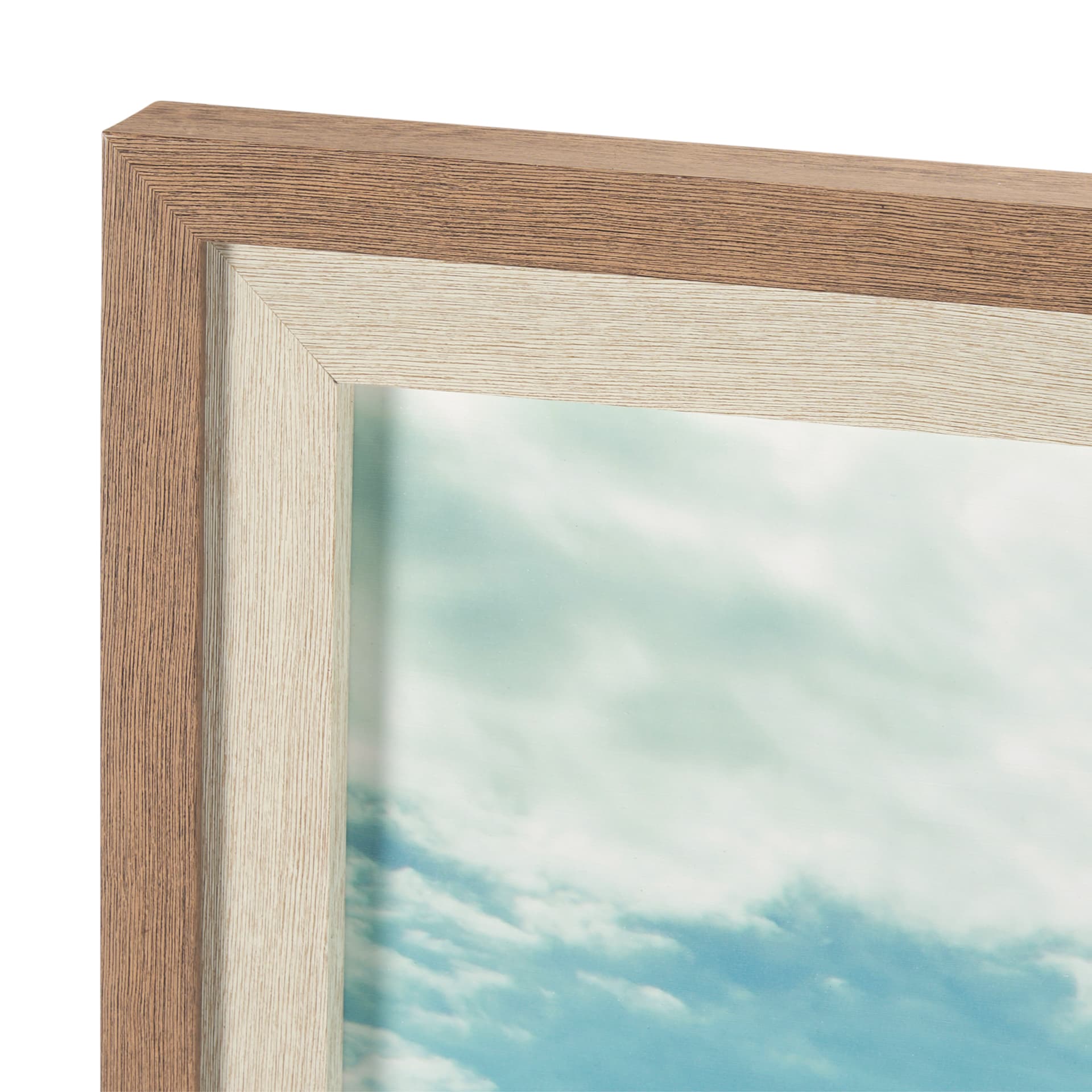 Between The Fields by Matt Roseveare a Hand Embellished Textured Framed Photo Art Print Matted under — product photograph