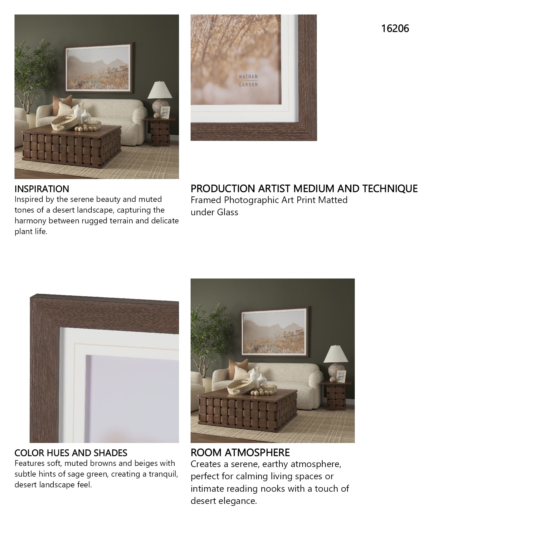 Big Bend National Park by Nathan Larson FramedPhoto Print Matted under Glass — in a styled room