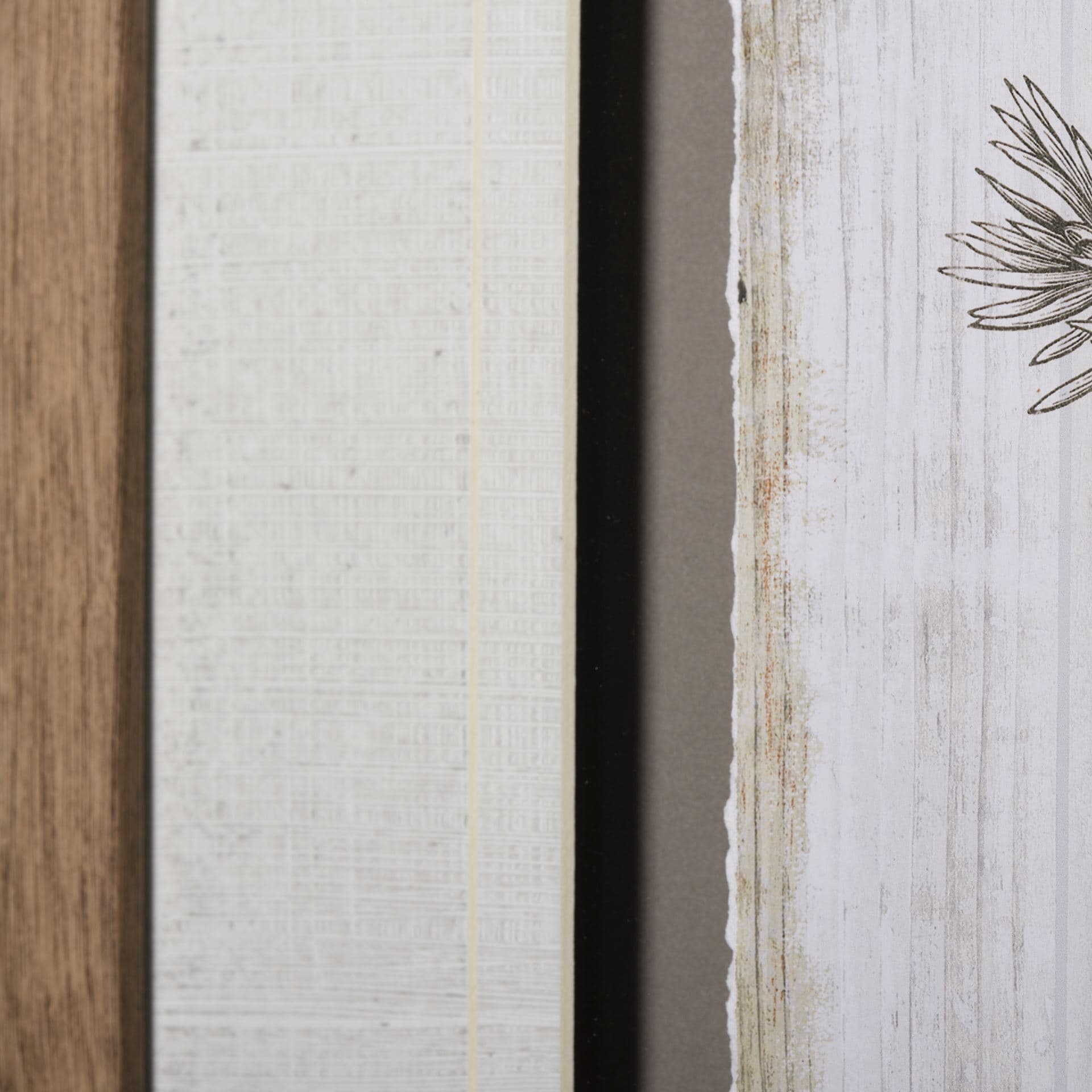 Woodland Chart III by Sue Schlabach a Hand Embellished Textured Framed Art Print Matted under Glass — product photograph
