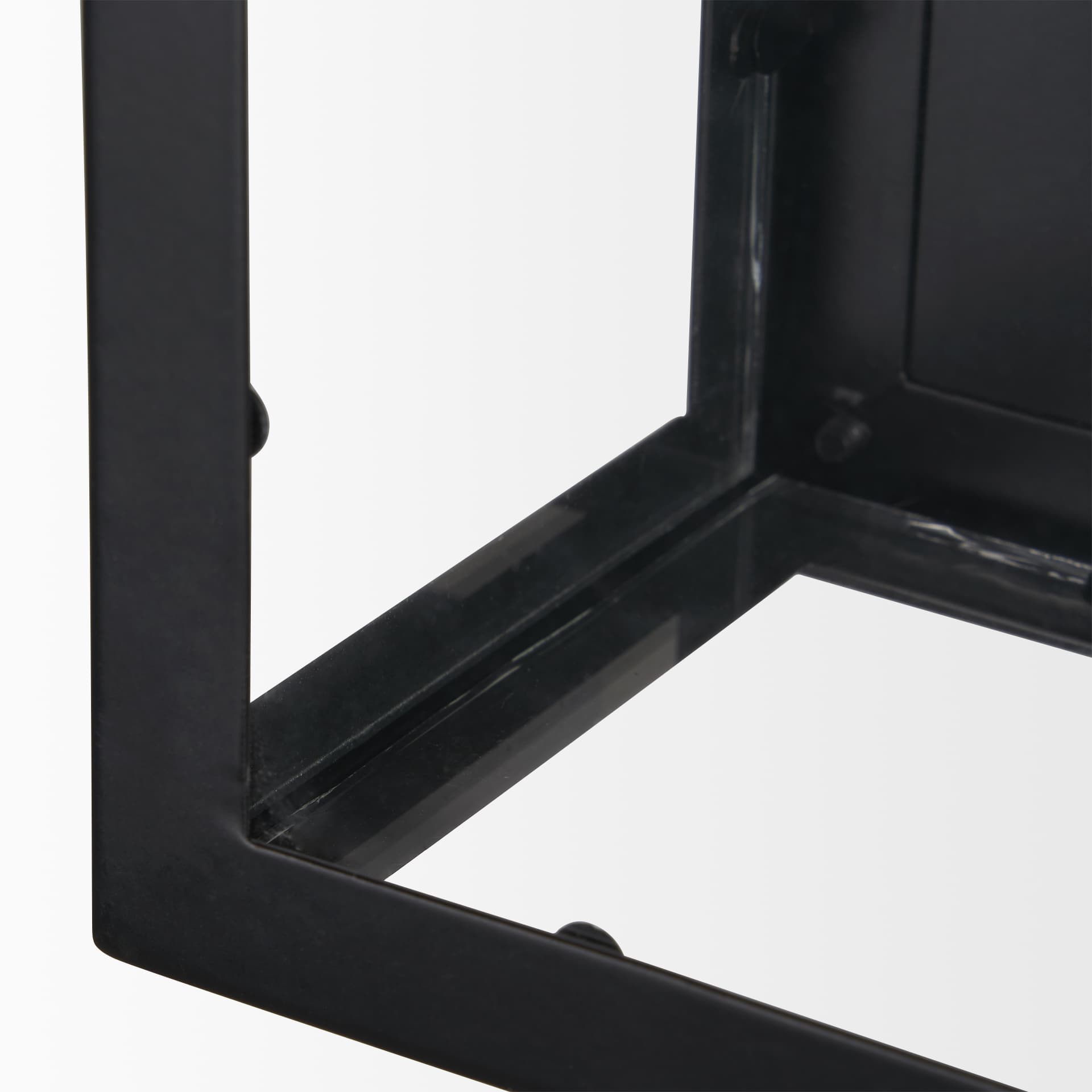 Cairn Matte Black Metal w/ Glass 1-Light Wall Sconce — product photograph