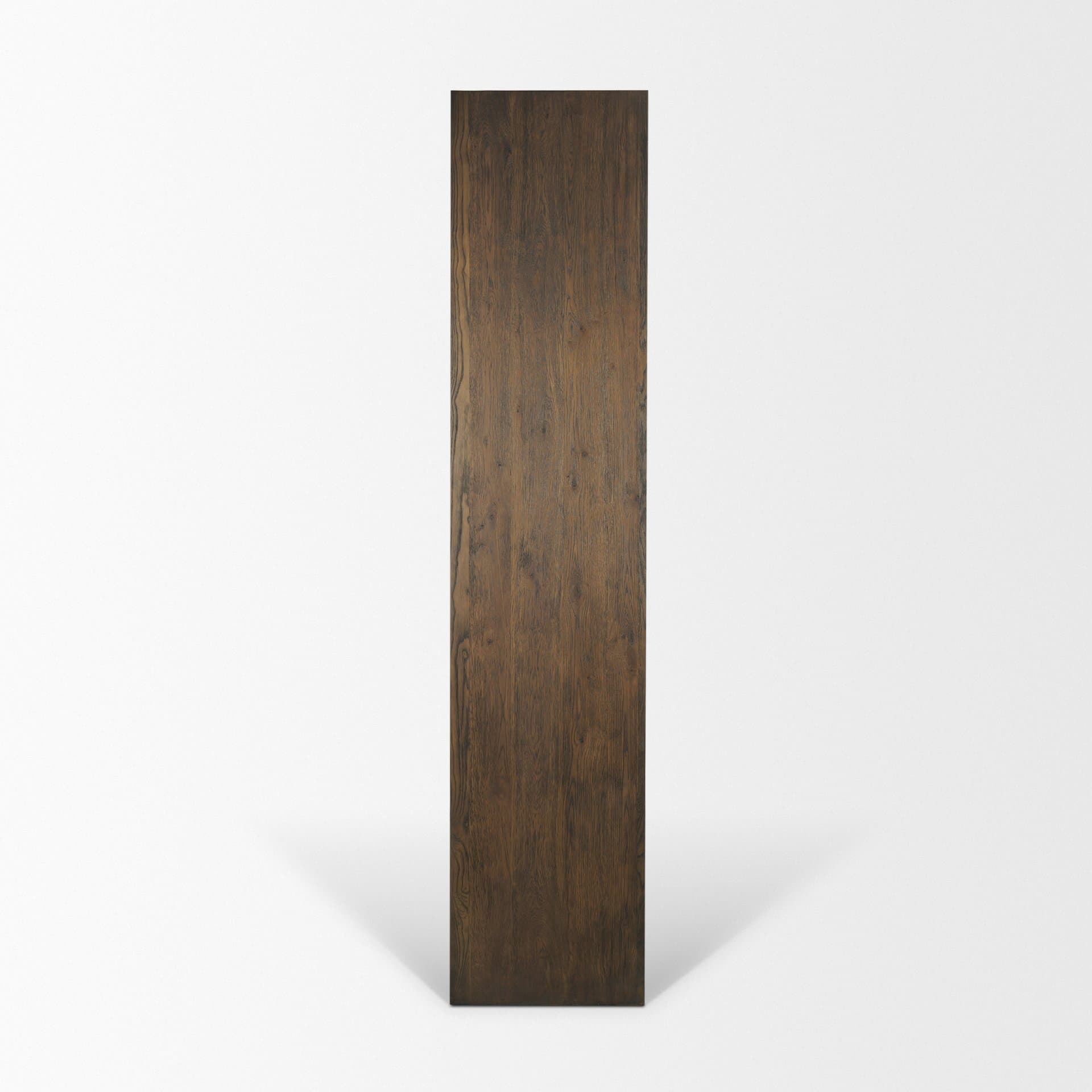 Belford 2-Door Open Dark Brown Oak Wood Shelving Unit — product photograph