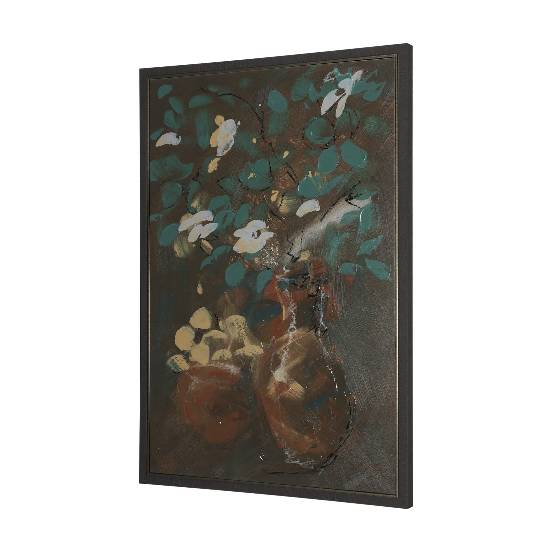 Graphite Sensation II by Mercana Studio a Hand Embellished Textured Framed Canvas — product photograph