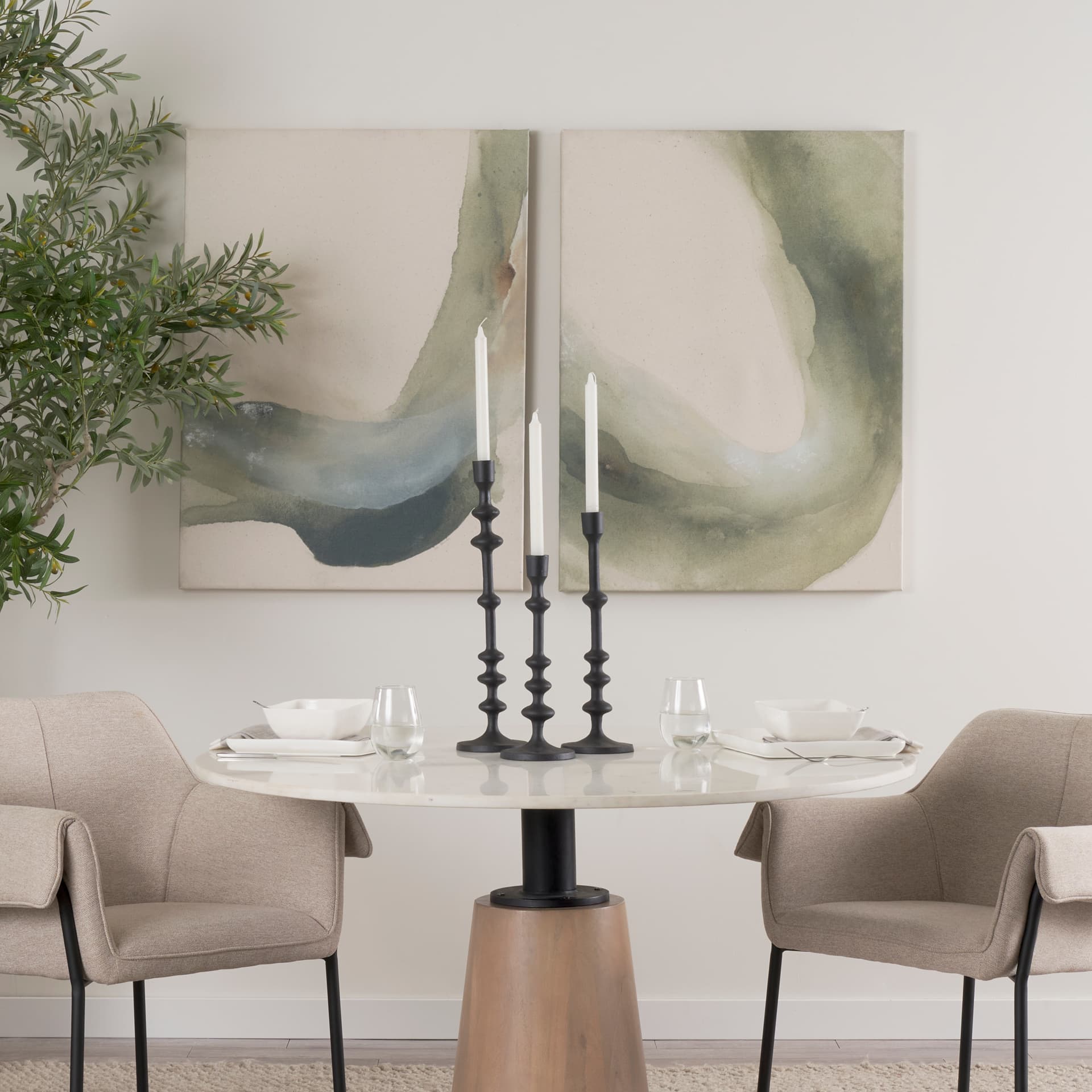 Happy Times by Ira Havuka a Hand Embellished Textured Canvas — in a styled room