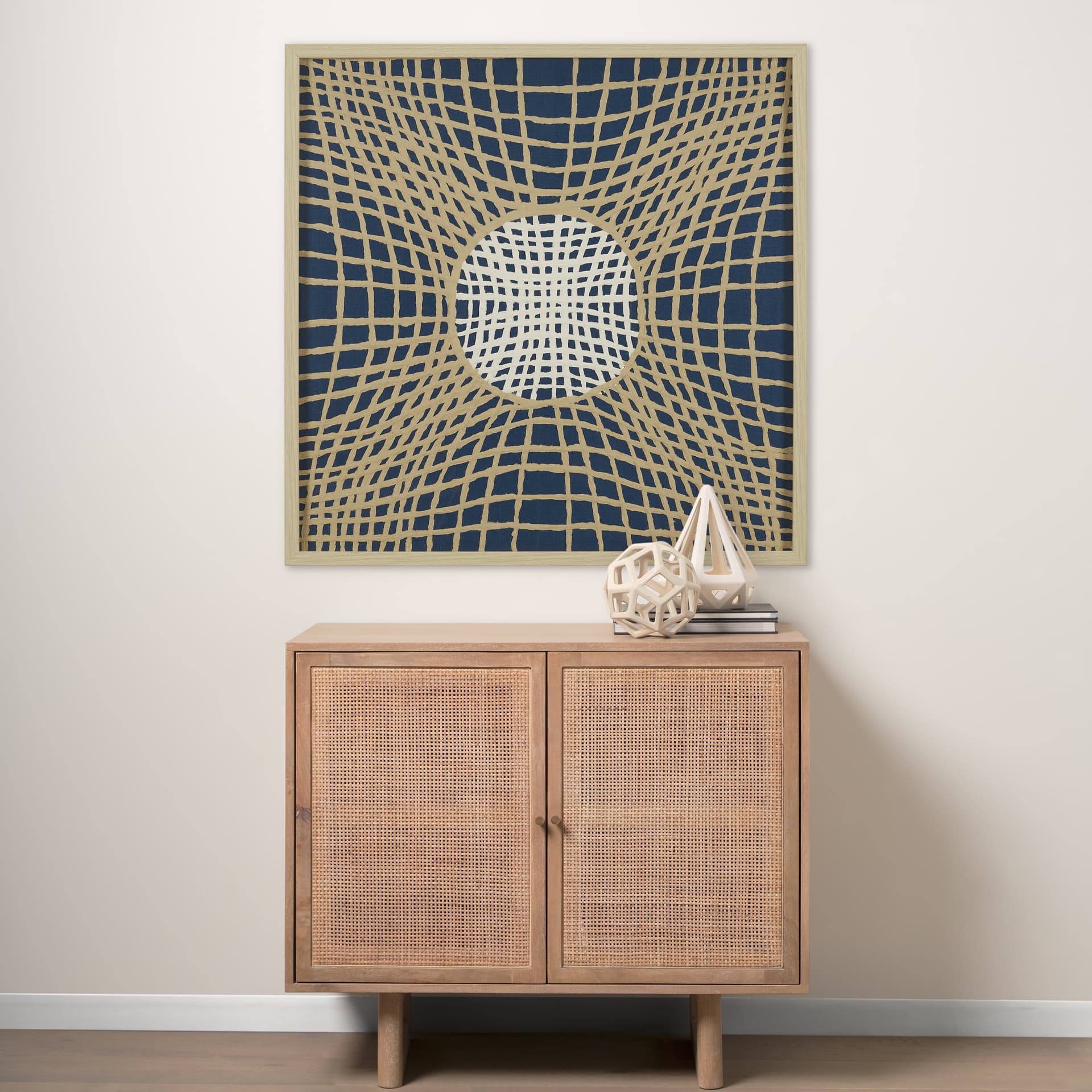 Geometric Papercuts — in a styled room