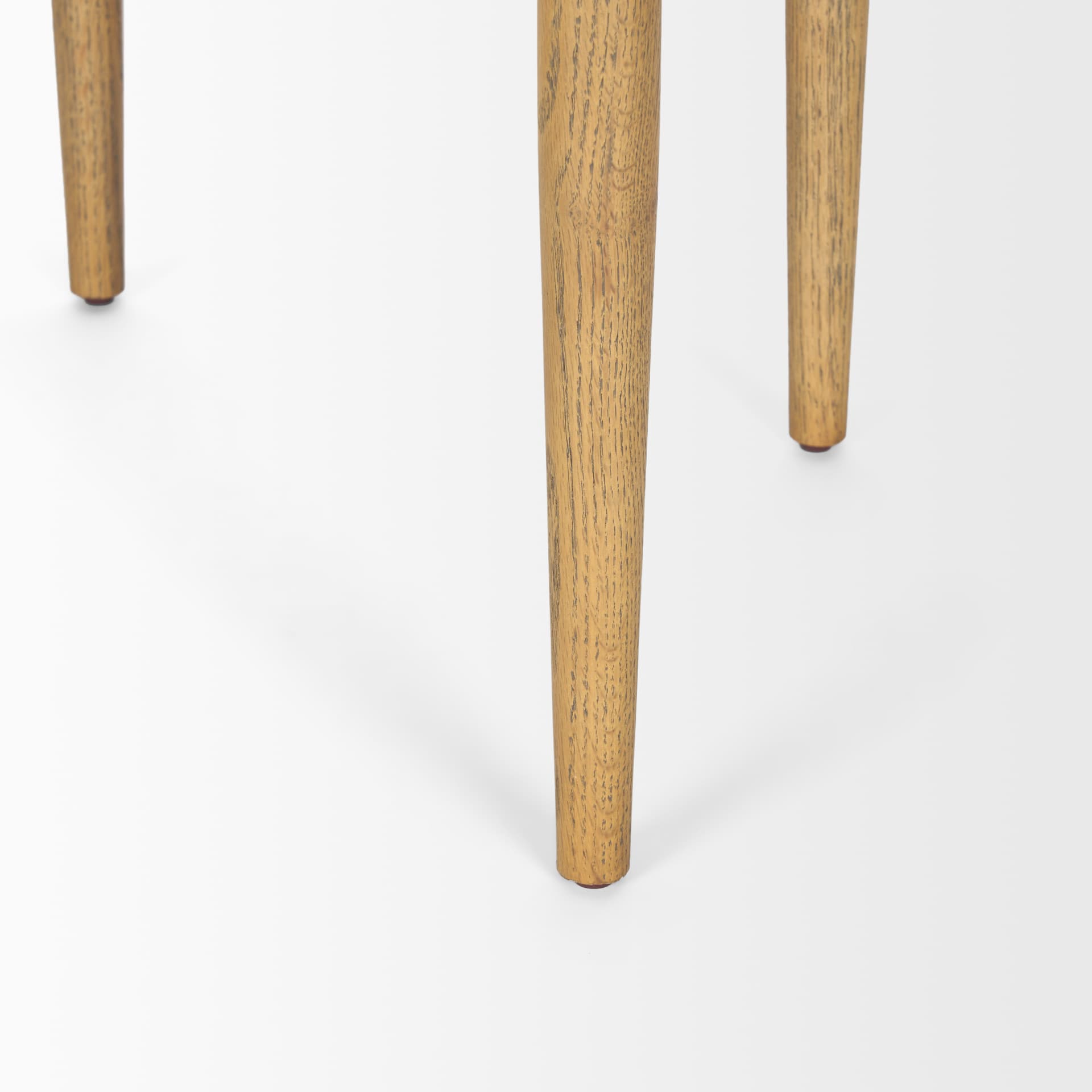 Arden Curved Back Dining Side Chair | Cream Twill w/ Brown Wood — product photograph