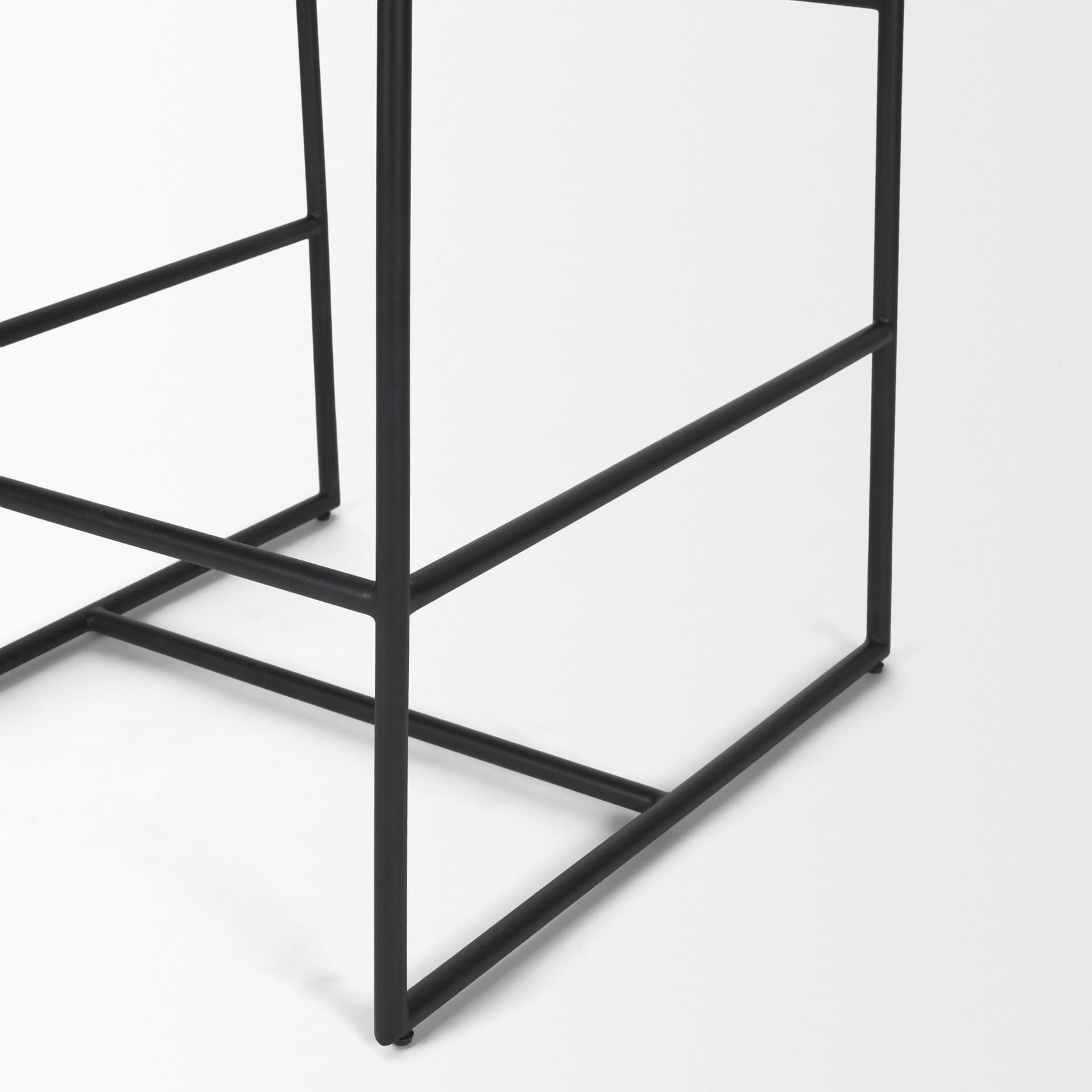 Stamford Backless 36in Seat Counter Stool | Brown Leather w/ Metal — product photograph