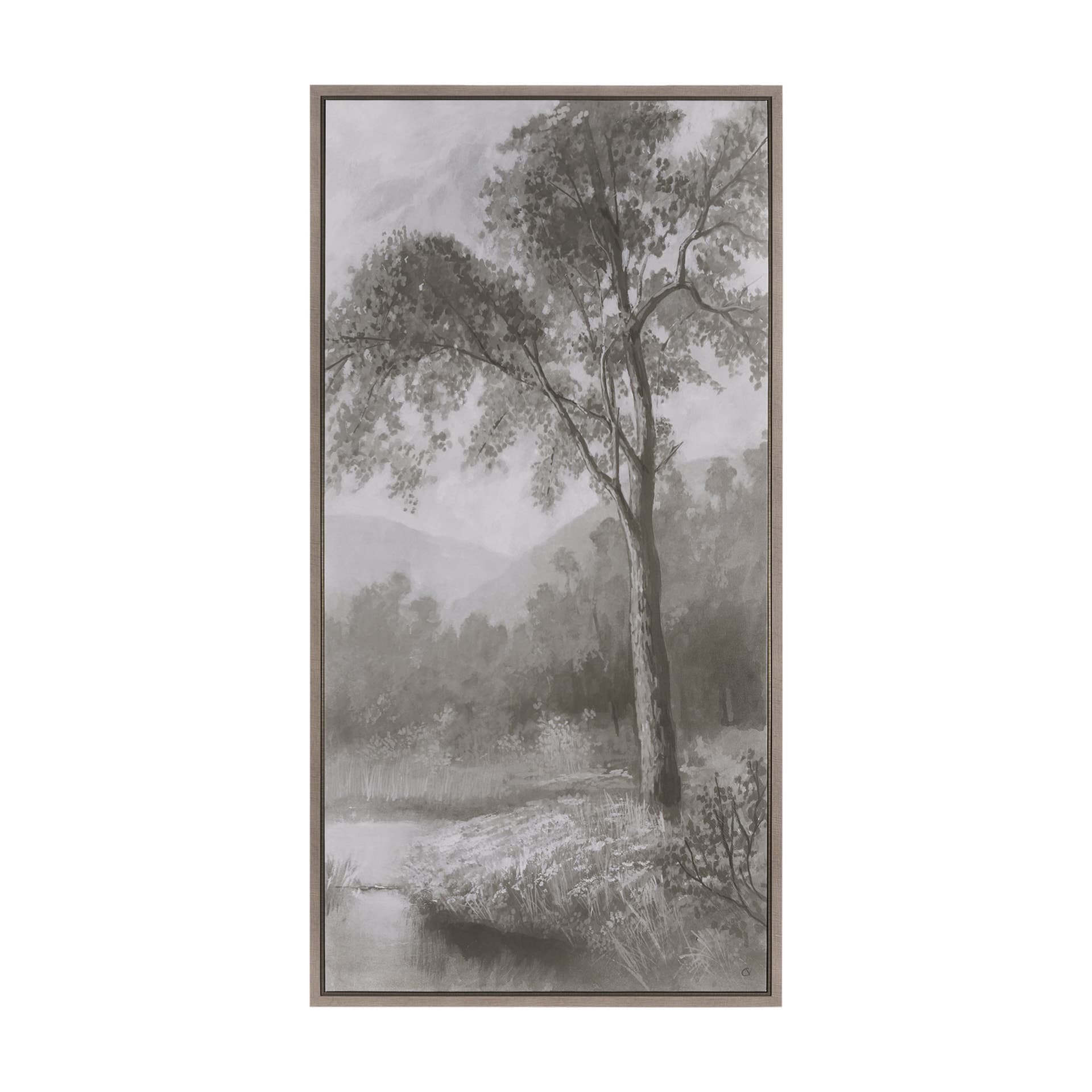 Forest Morning II by Mercana Studio a Hand Embellished Textured Framed Canvas — product photograph