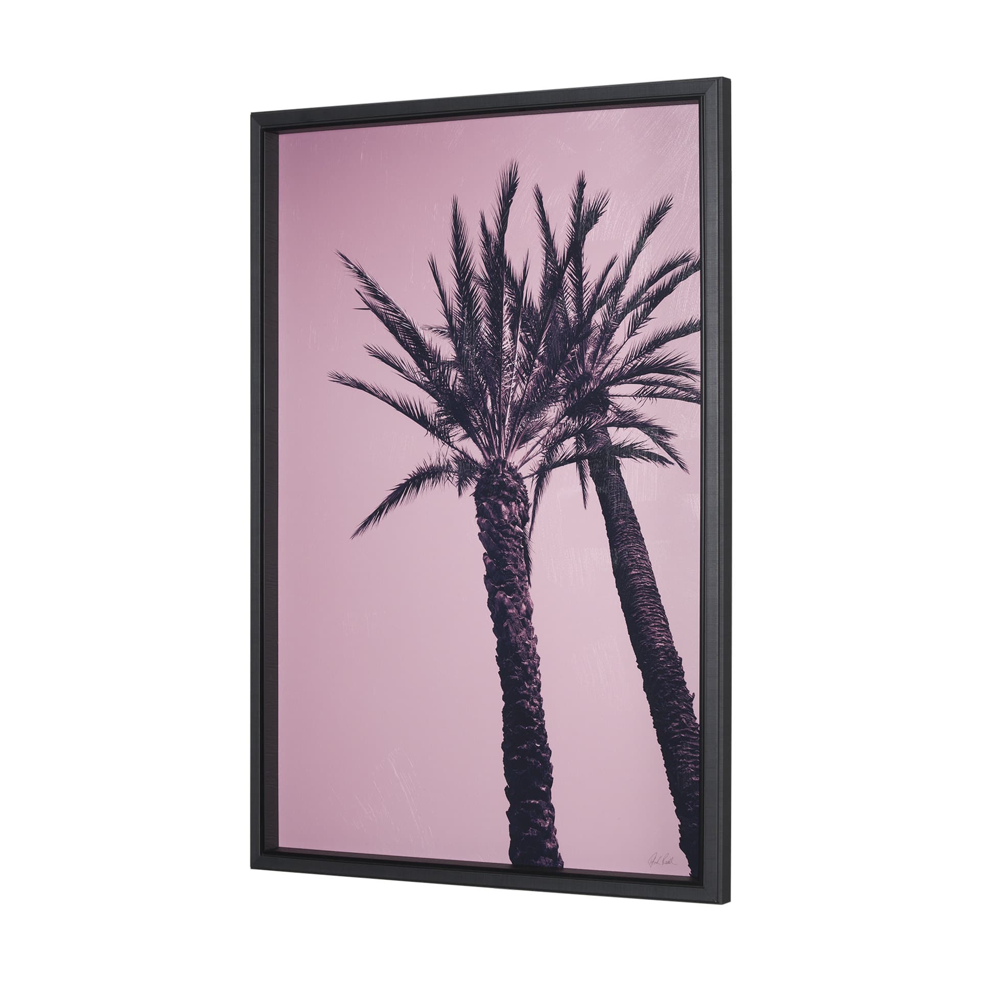 Pink Palms I by Deborah Revell a Hand Embellished Framed Photo Art Print — product photograph