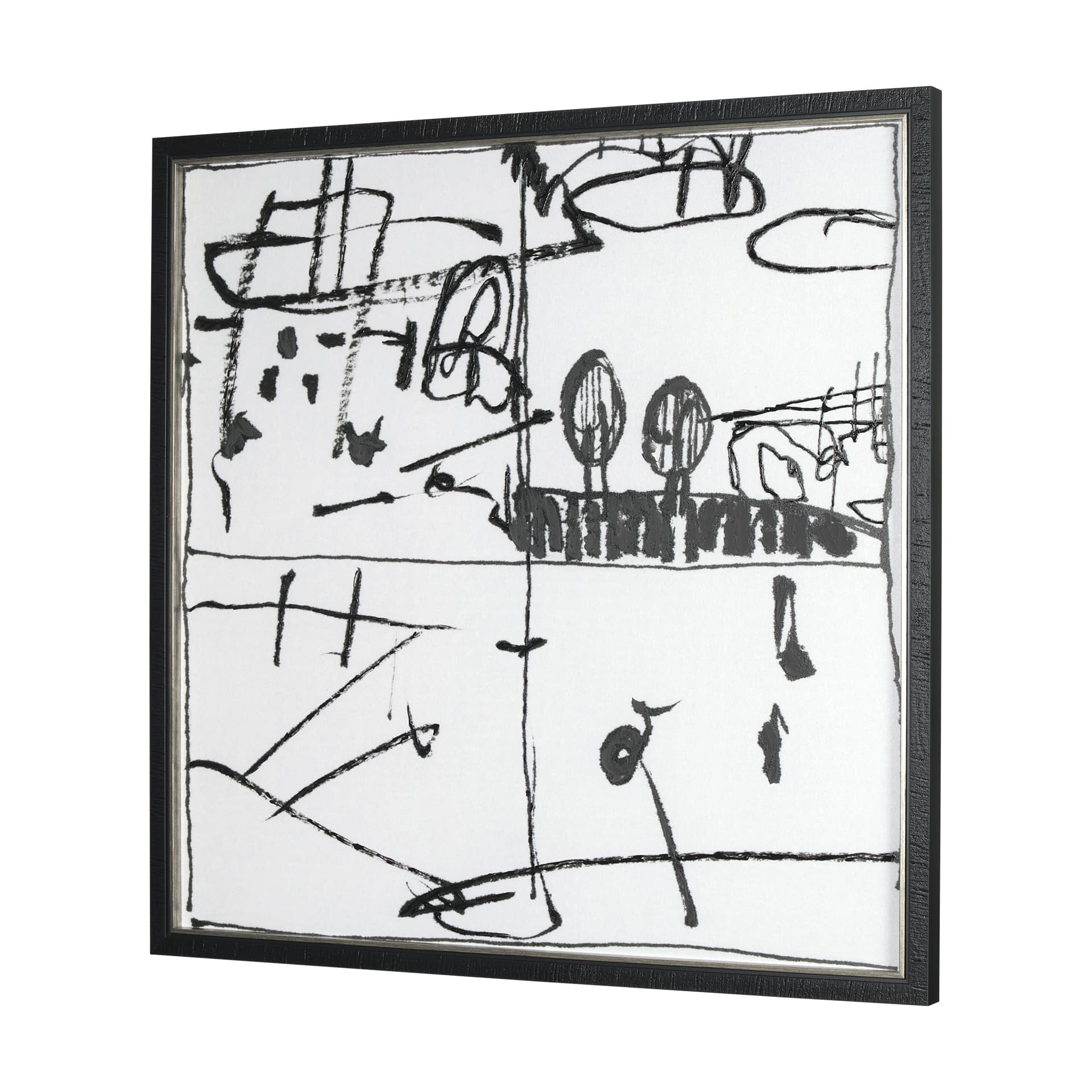 Lost Treasure Map IV by Mercana Studio a Hand Embellished Textured Framed Art Print — product photograph