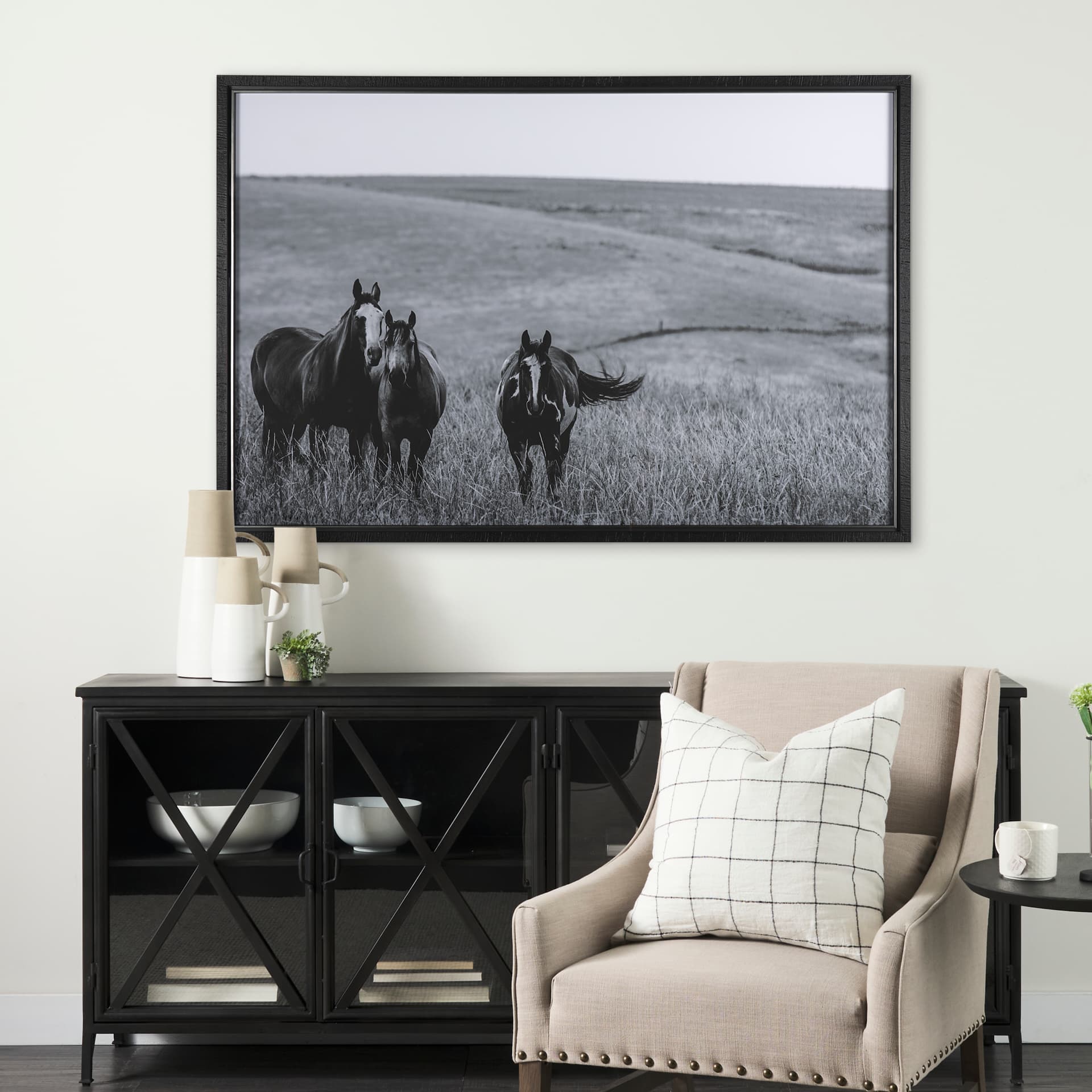 Montana Moves by Mercana Studio a Framed Photo Art Print Matted under Glass — in a styled room