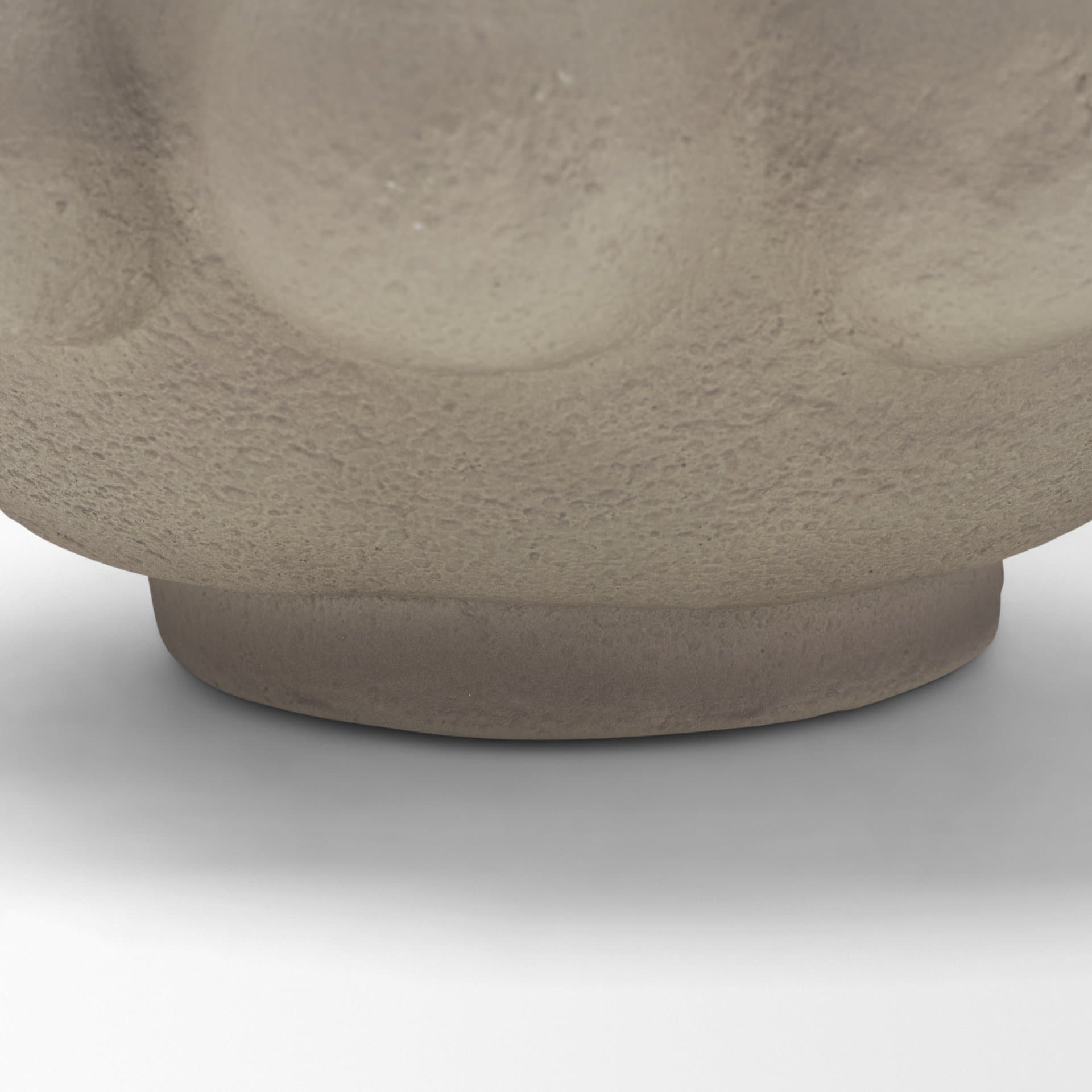 Konya Small Earthen Gray-Brown Dotted Paper Mache Centerpiece Bowl — product photograph