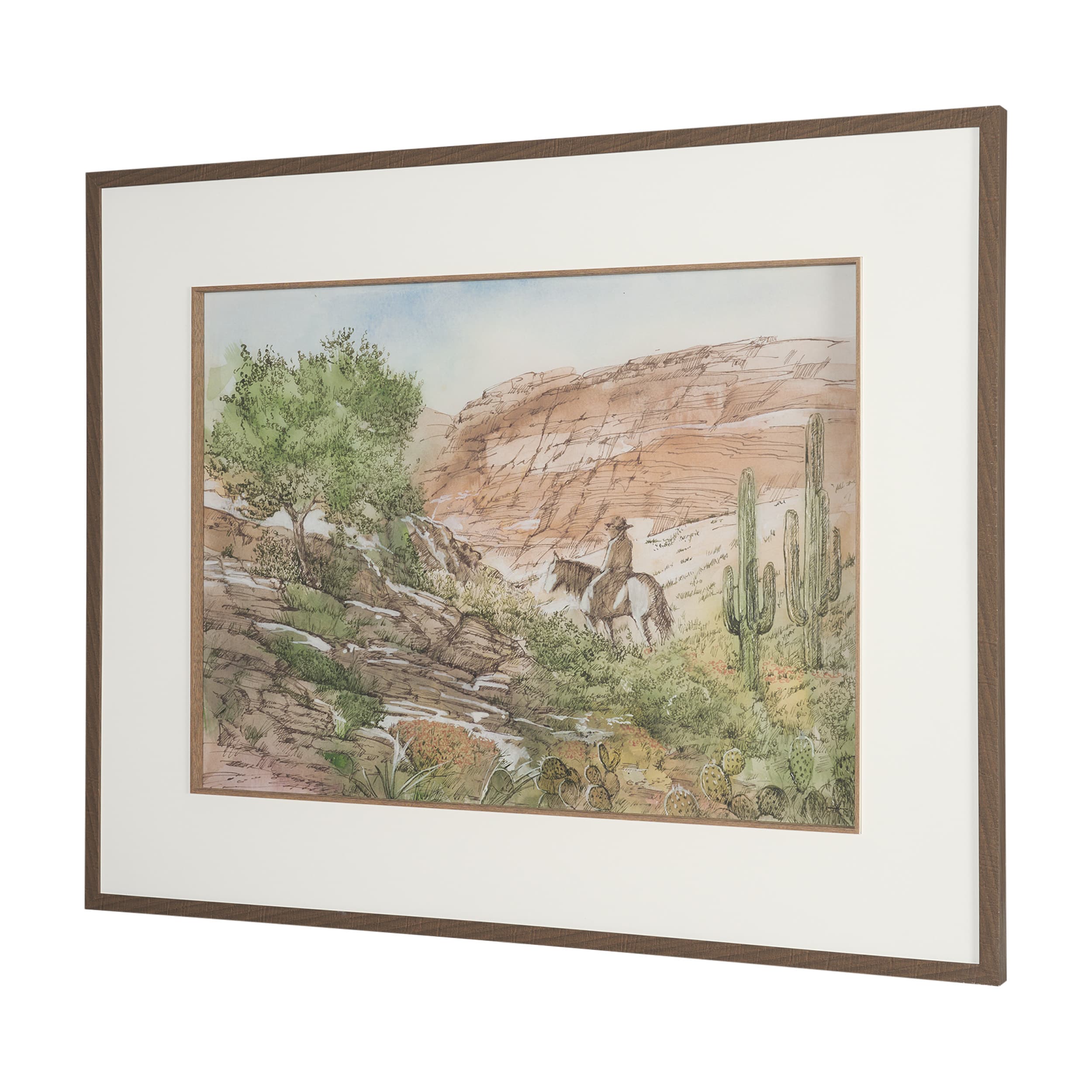 Red Rock Country I by Mercana Studio Hand-Embellished Framed Artwork Matted under Glass — product photograph
