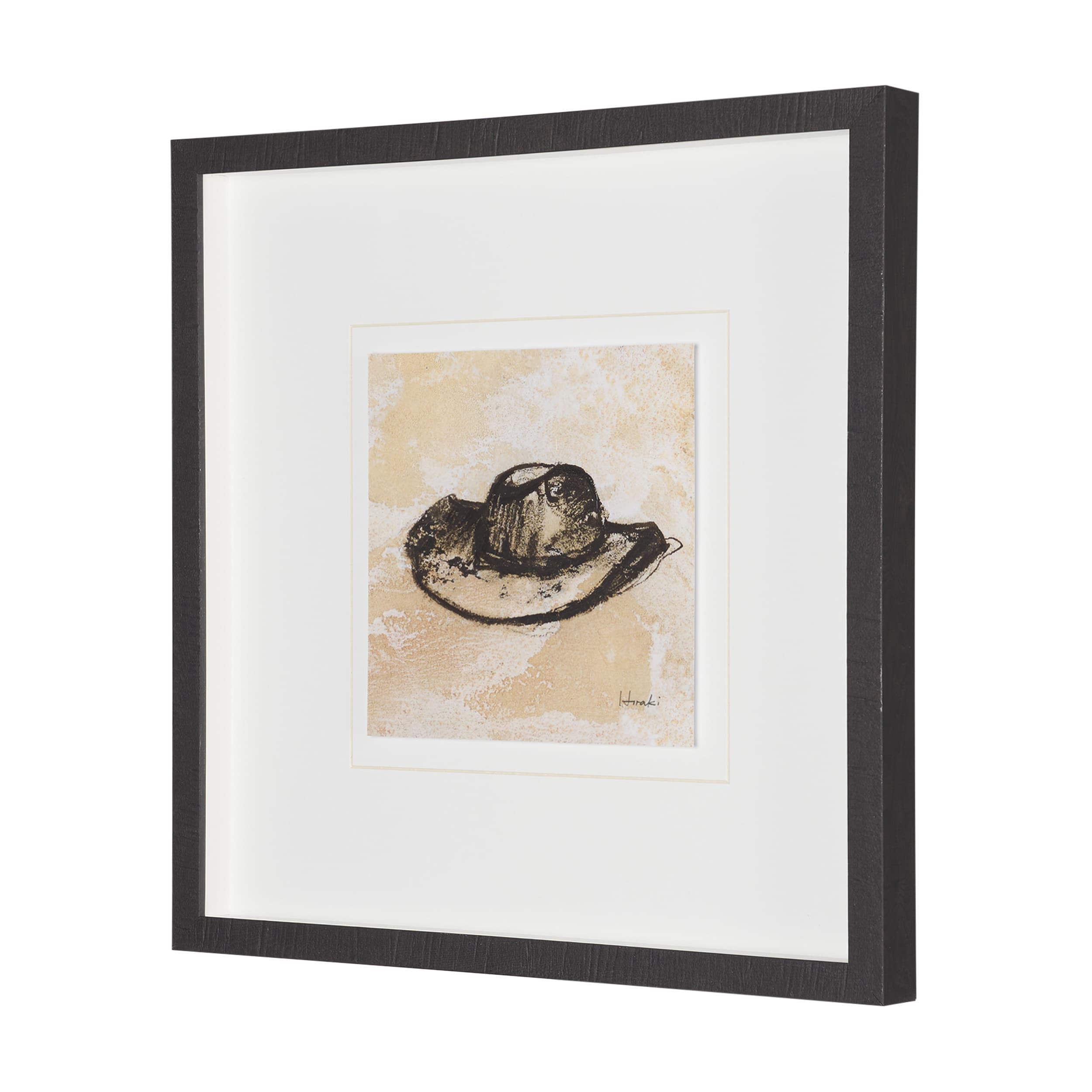 Cowboy by Mercana Studio Hand-Embellished Textured Framed Artwork Matted under Glass — product photograph