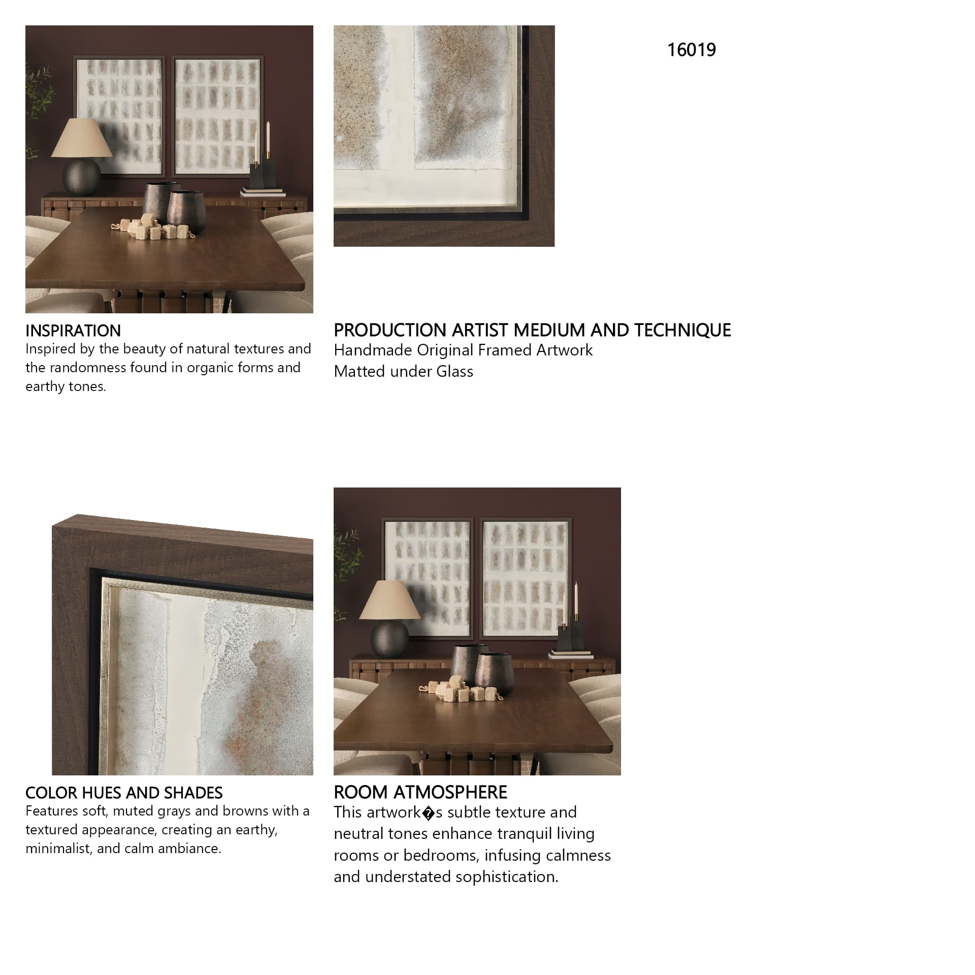 Sand & Structure I by Mercana Studio Handmade Original Framed Artwork Matted under Glass — in a styled room