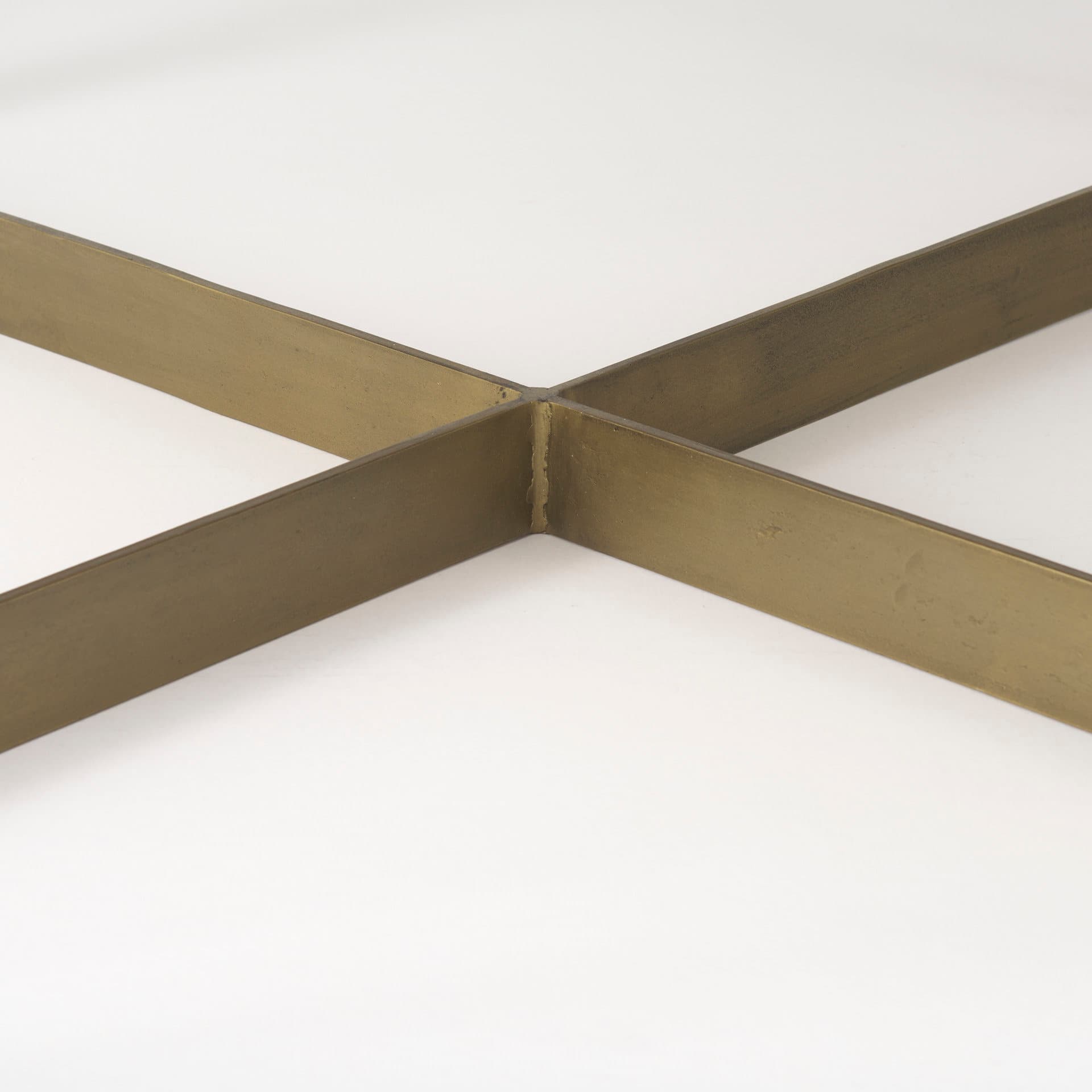 Faye 34L x 34W x 17H Beige Finished Wood W/Gold Metal Base Square Coffee Table — product photograph