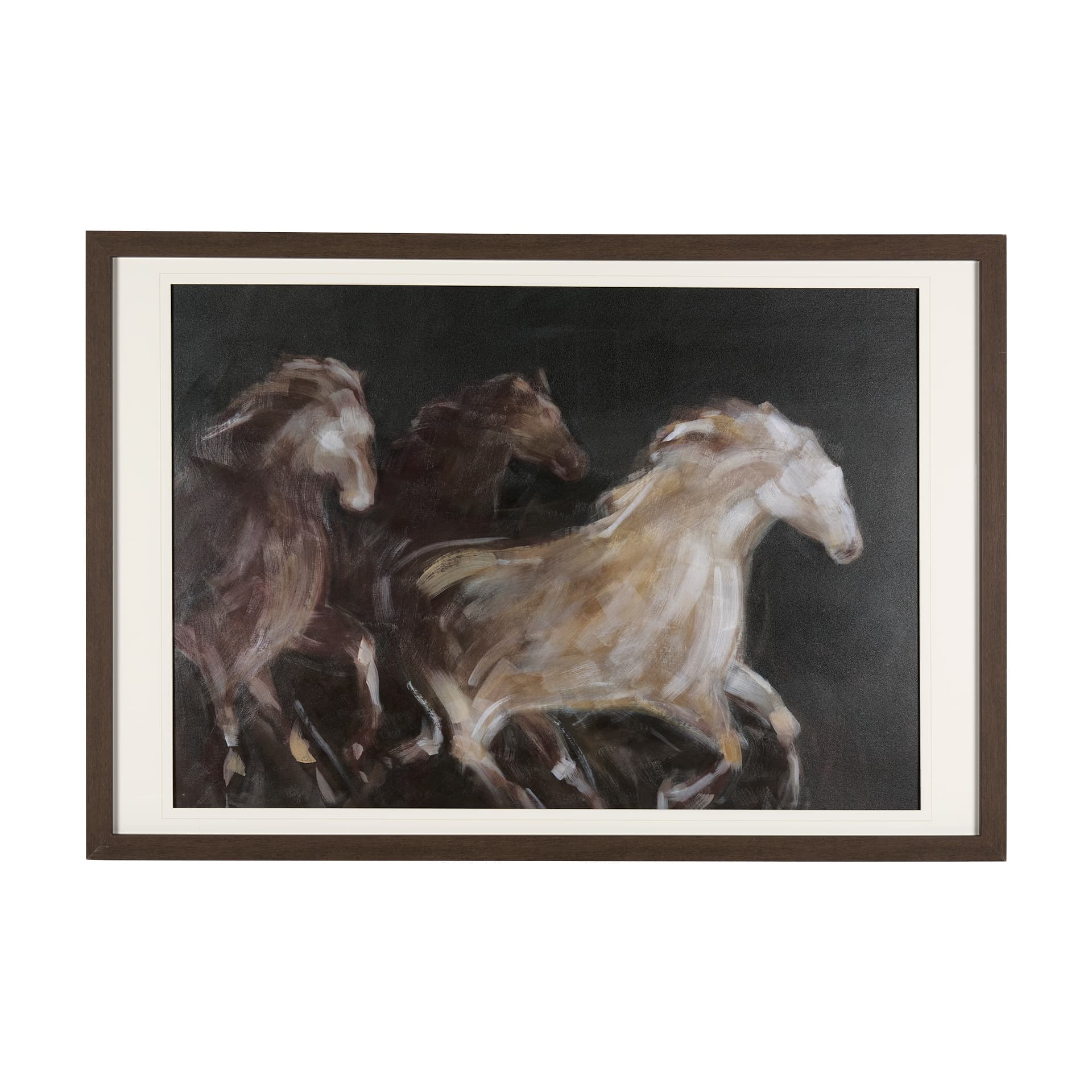 Running Wild - Speed by Mercana Studio Hand Embellished Textured Framed Art Print Matted under Glass — product photograph