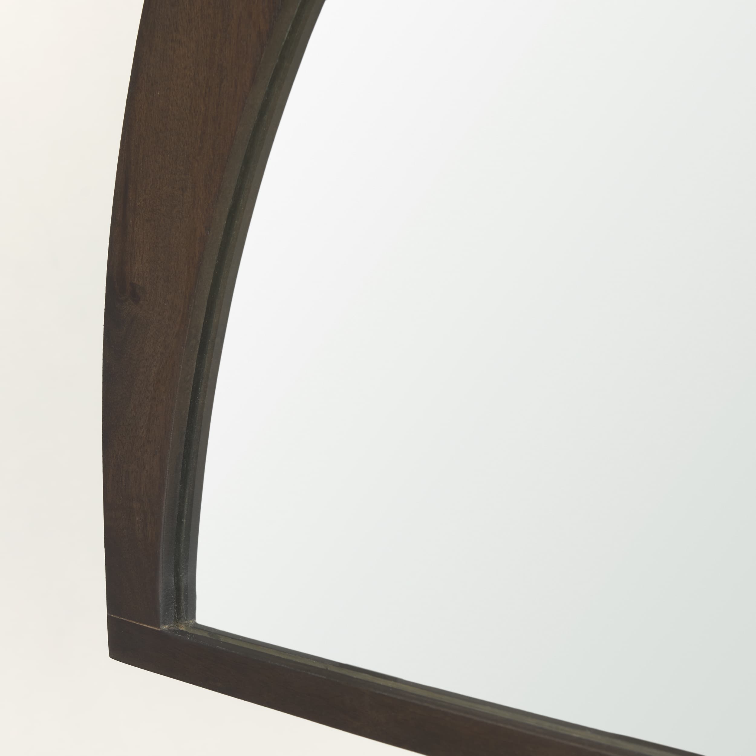 Celeste Dark Brown Wood Large Mirror — product photograph