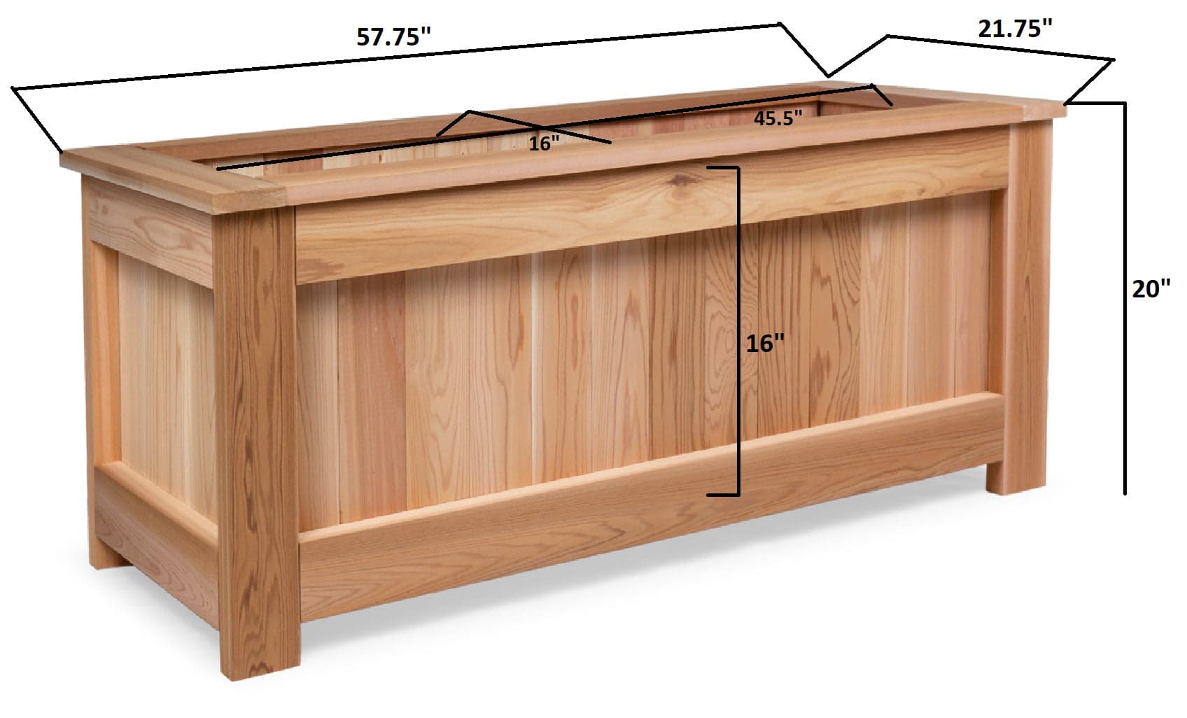4-Ft Cedar Planter Box — product photograph