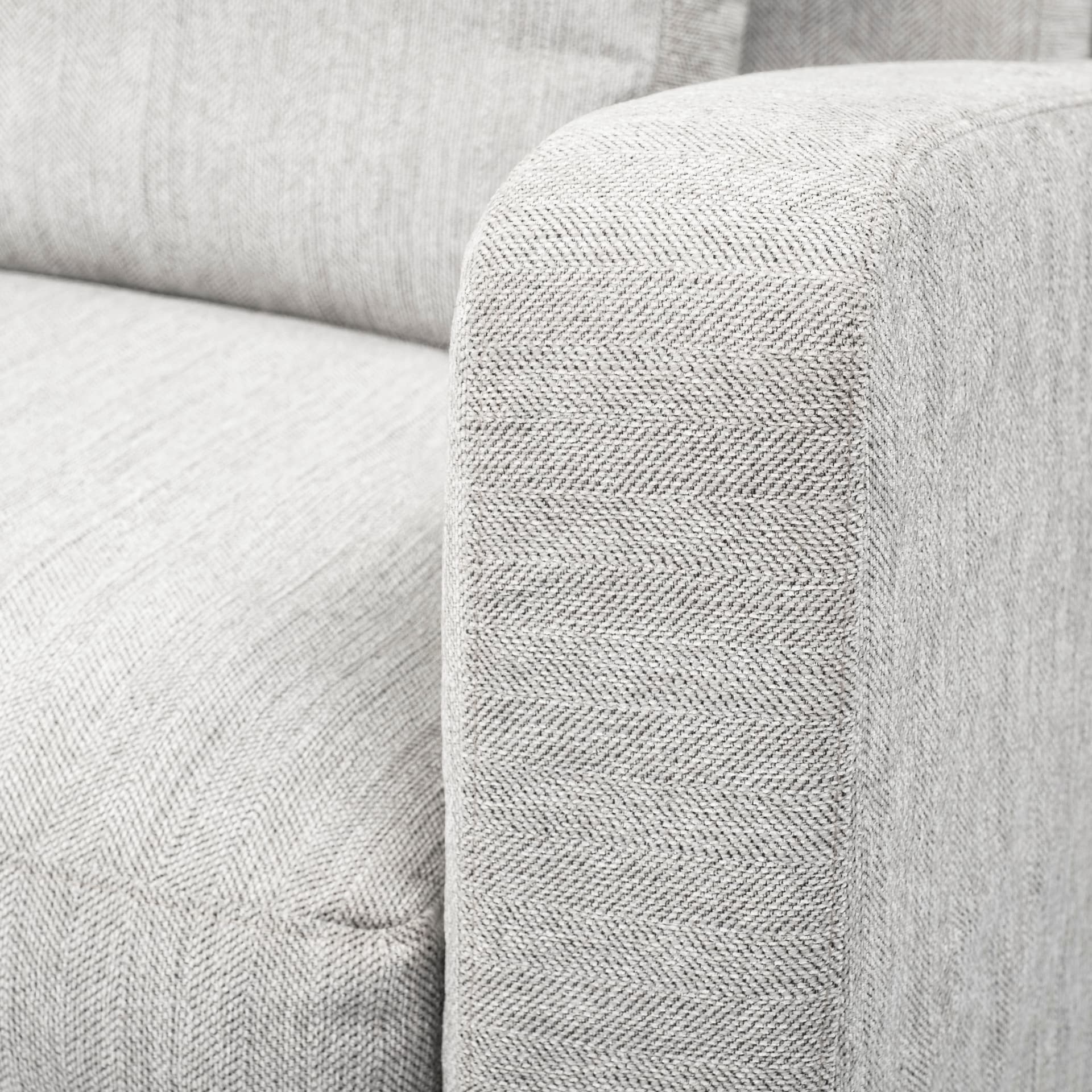 Denly II 92.5W Frost Gray Slipcover Three Seater Sofa — product photograph