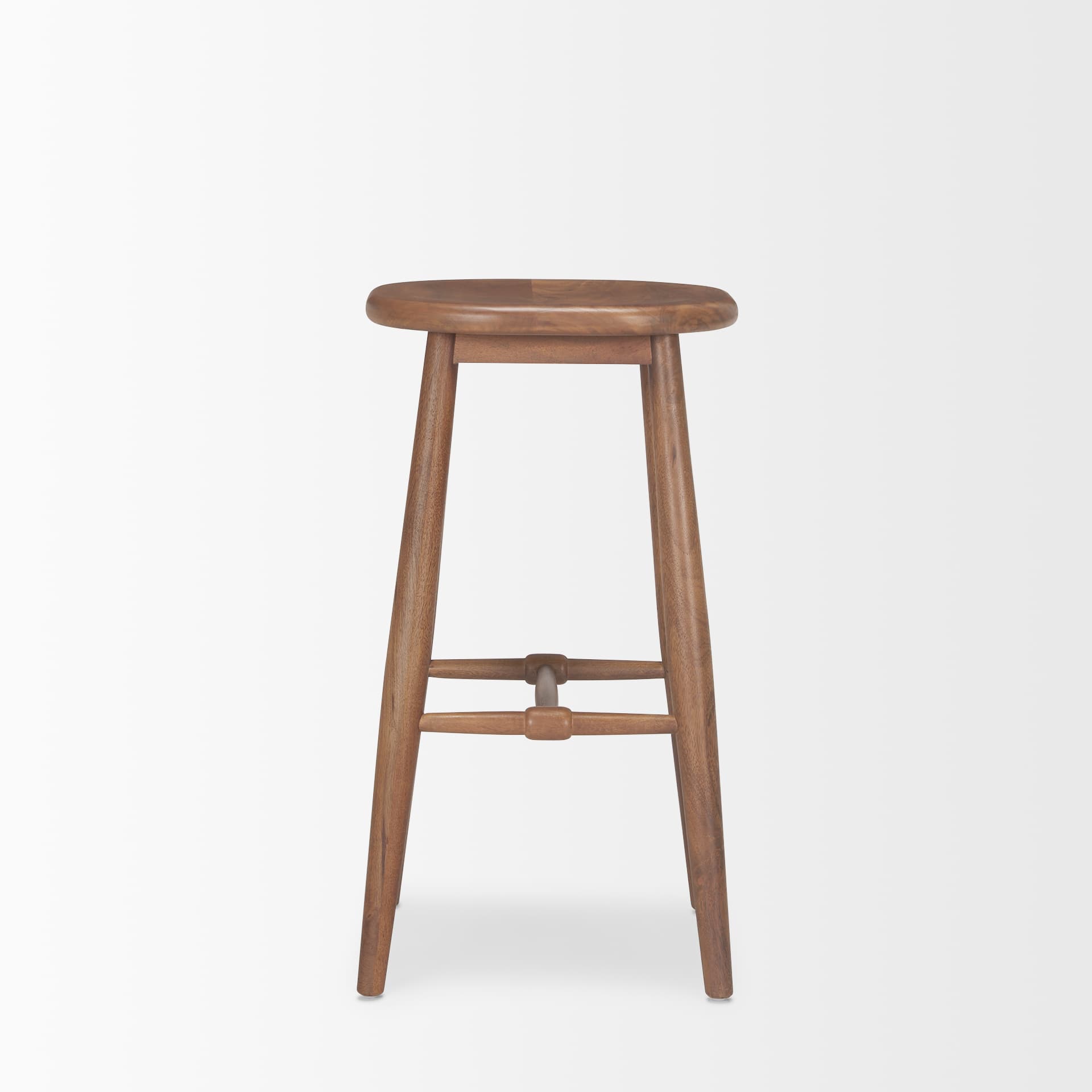 Ernest Backless 30in Seat Bar Stool | Medium Brown — product photograph