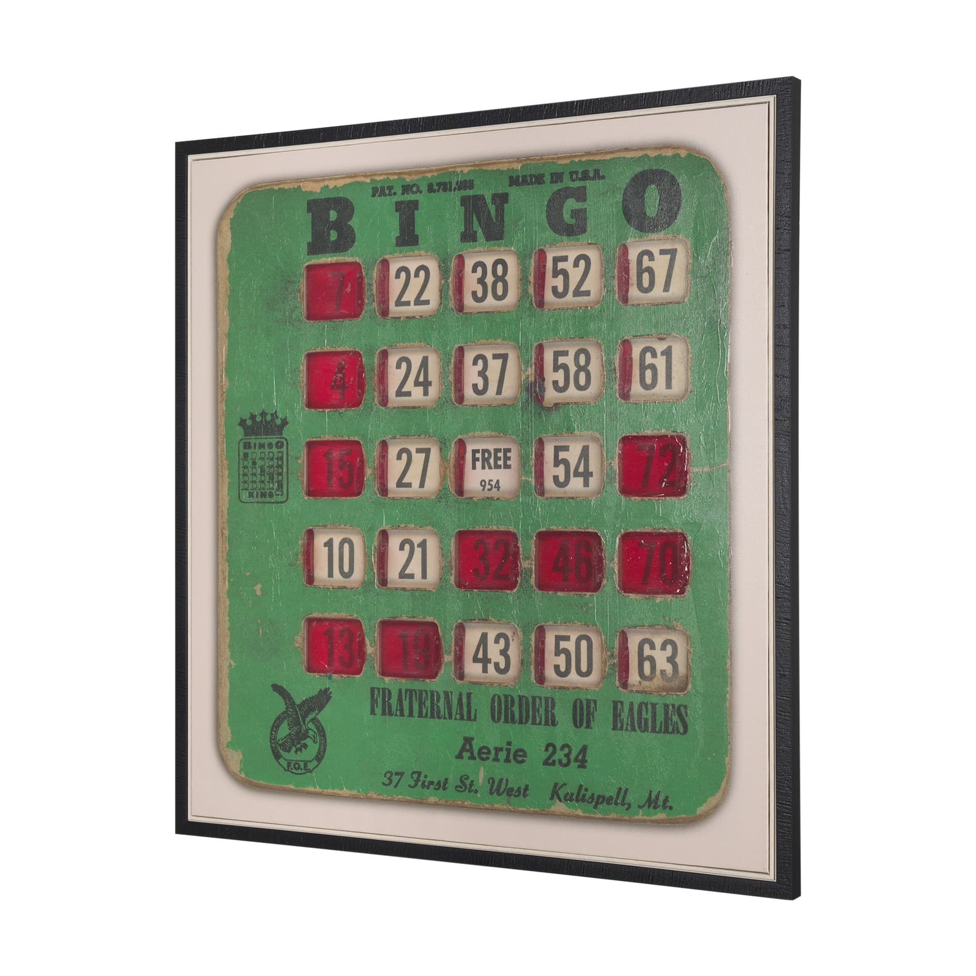 Chasing Numbers I Bingo Card by Mercana Studio a Hand Embellished Textured Framed Canvas — product photograph