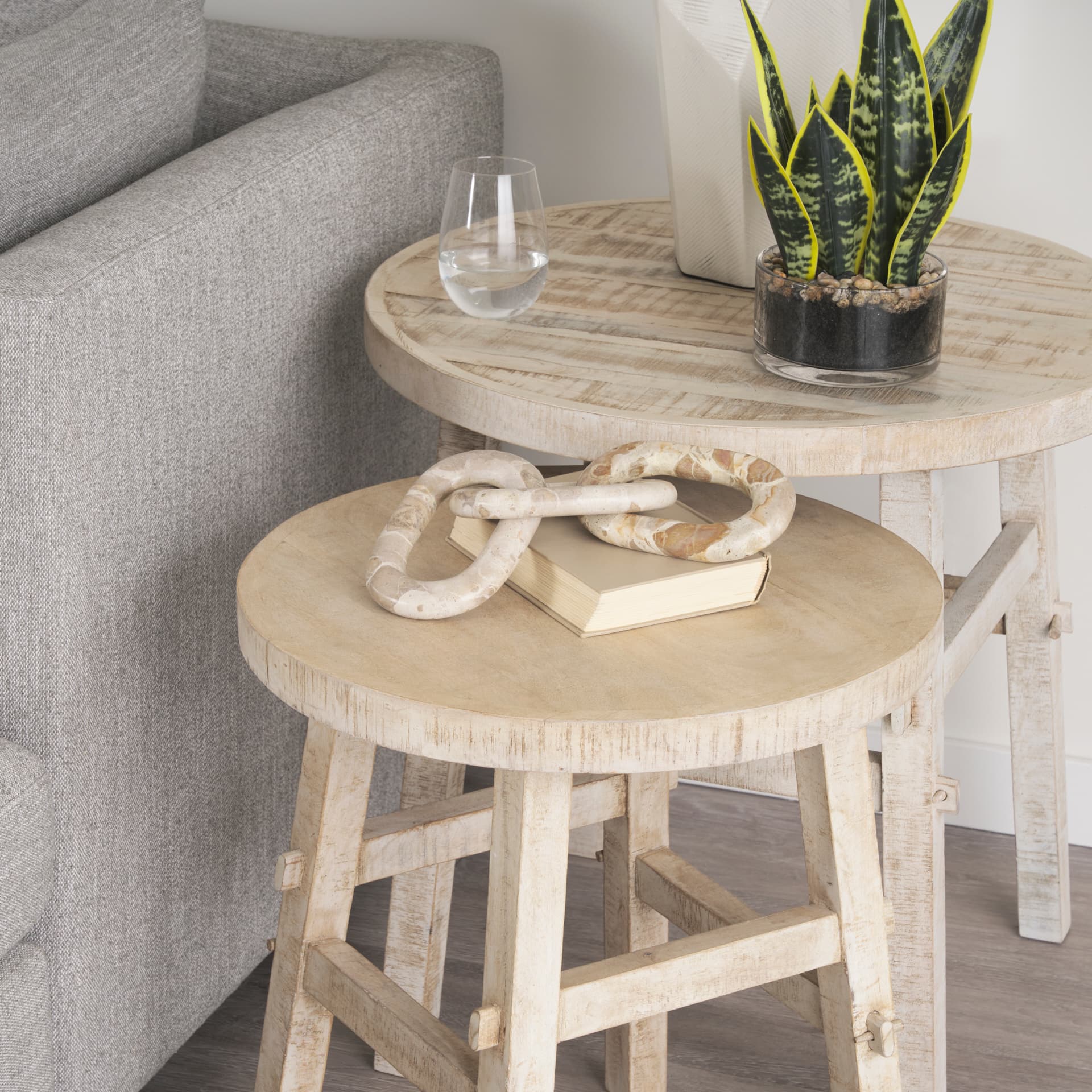 Rosie Small Blonde Wood End Table — product photograph