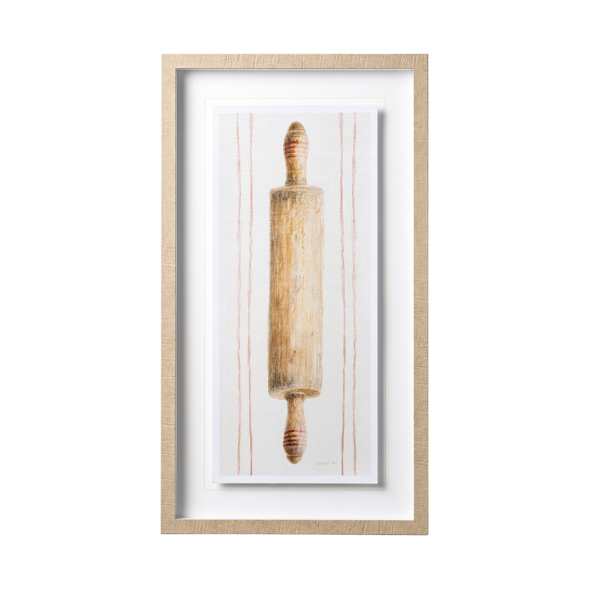 Floursack Kitchen I by Mercana Studio Hand Embellished Textured Framed Art Print Matted under Glass — product photograph