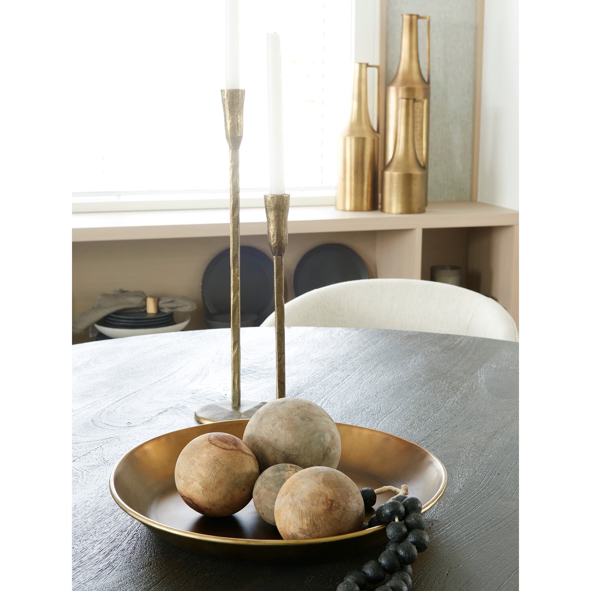 Eagan 16.0L x 16.0W x 1.5H Brass Aluminium Tray Small — product photograph