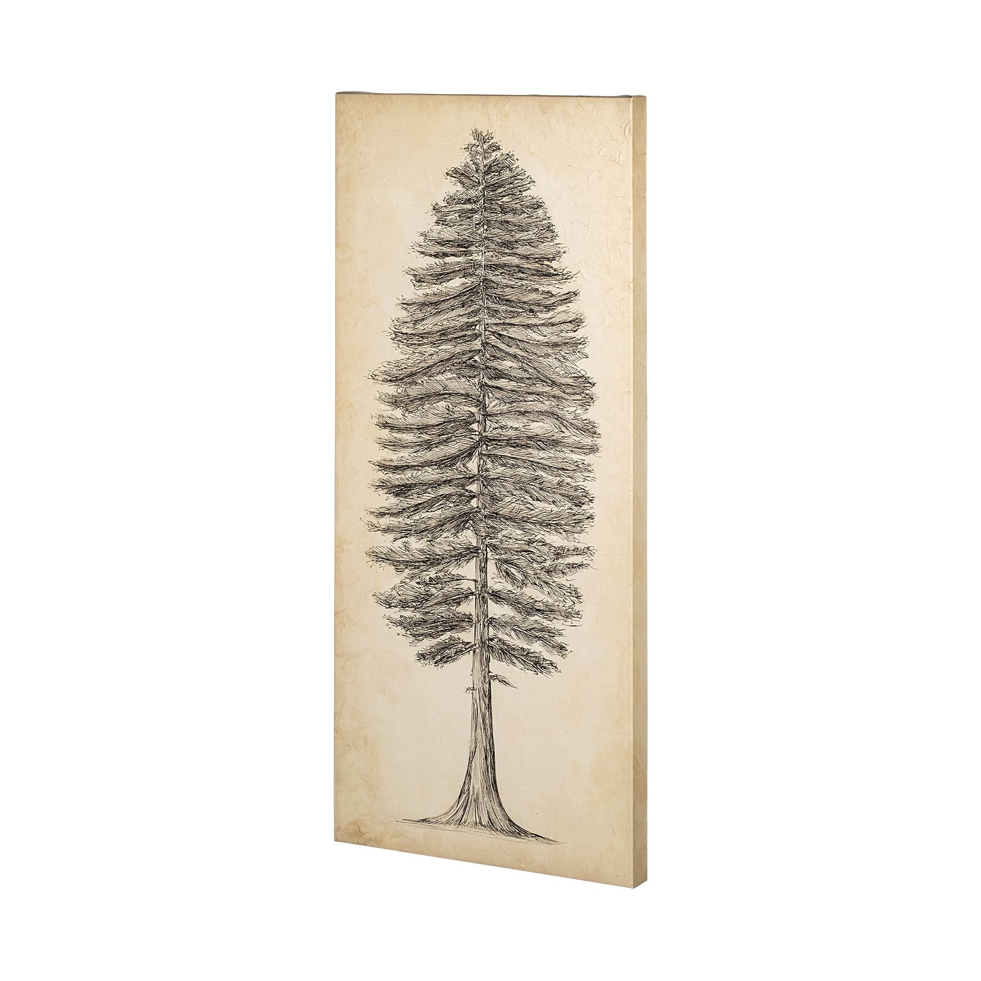 Pacific North West Tree Sketch II by Melissa Wang a Hand Embellished Textured Canvas — product photograph