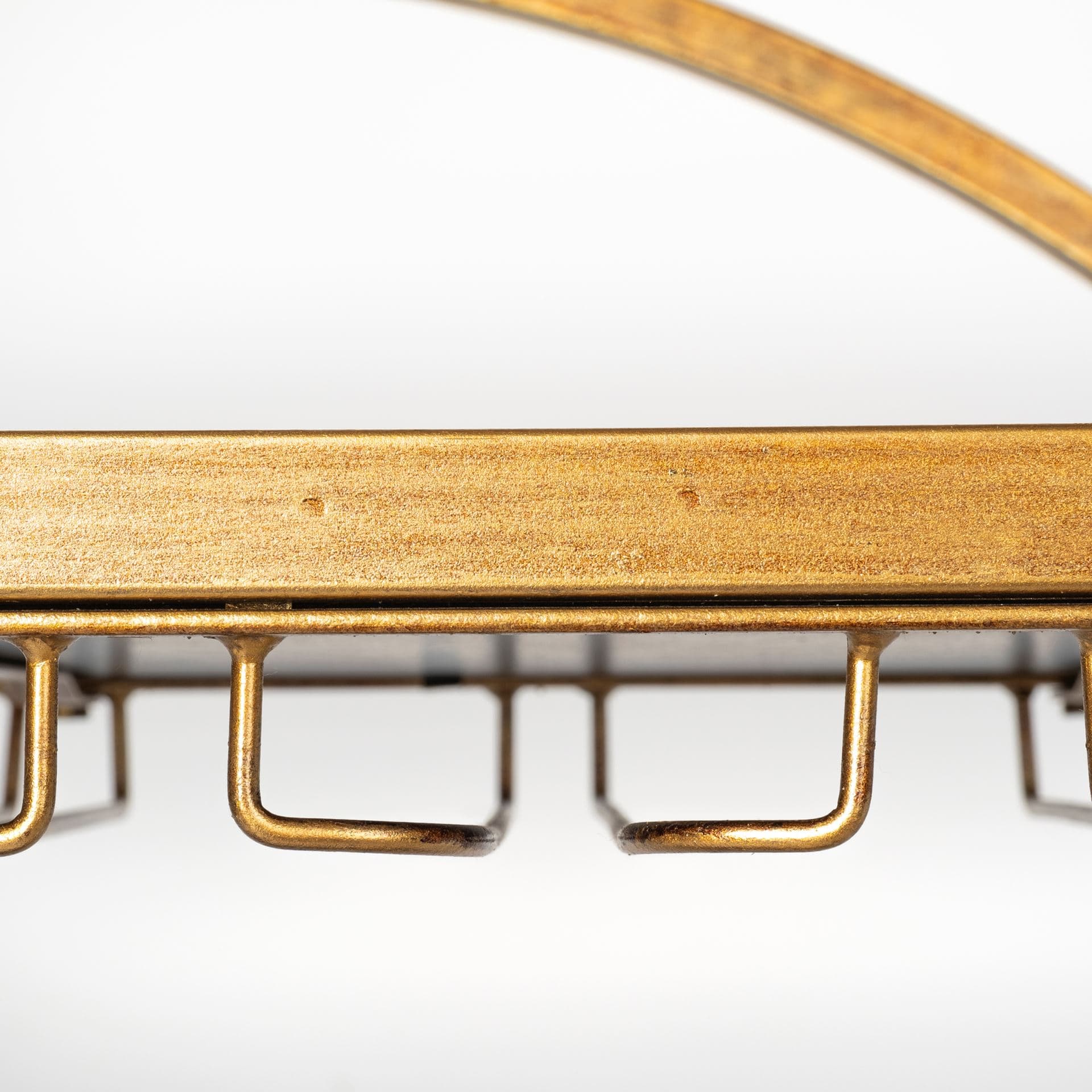 Carola Gold Frame Two-Tier Glass Shelves w/Stemware Holder Bar Cart — product photograph