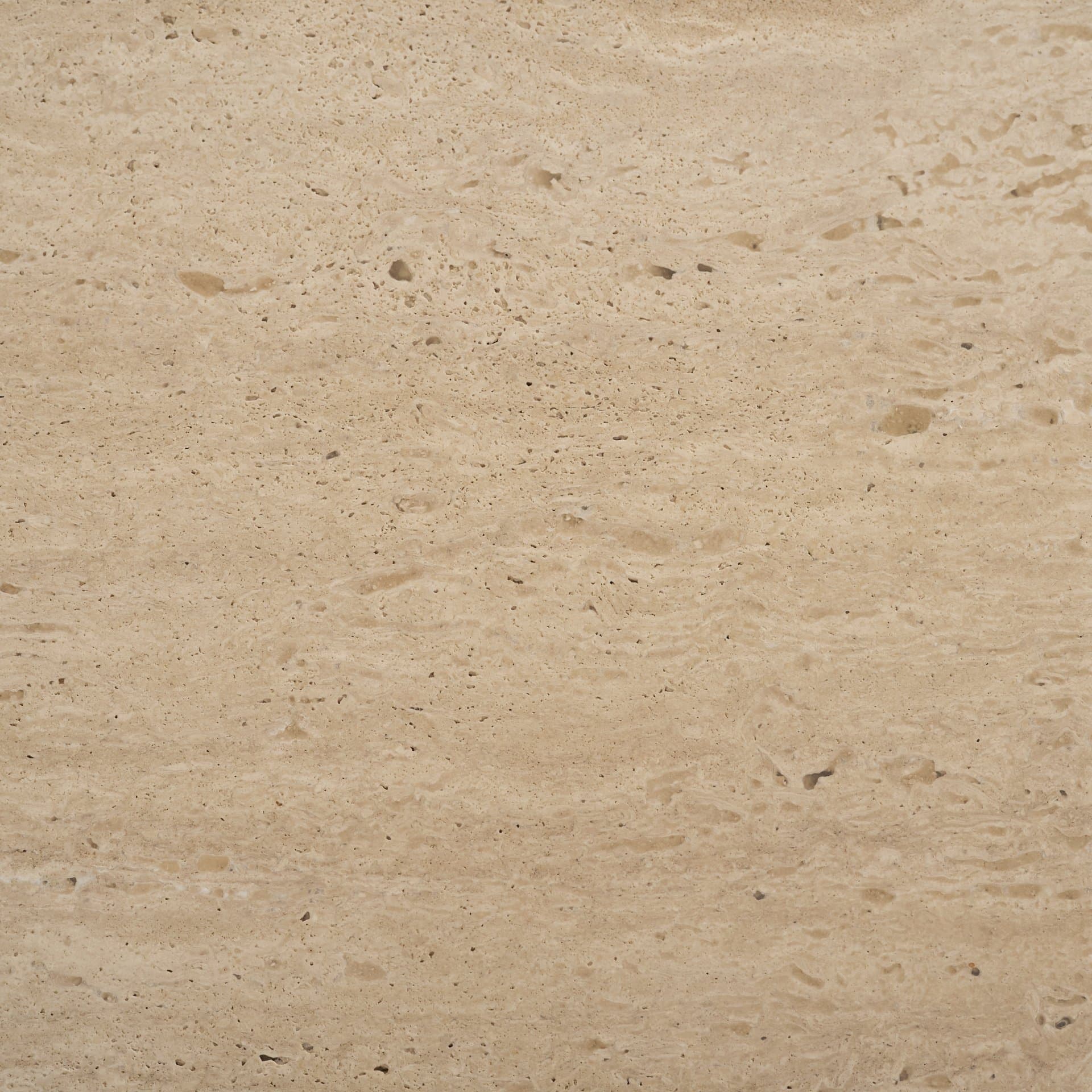 Milos Travertine Top w/ Light Brown Oak Wood Coffee Table — product photograph
