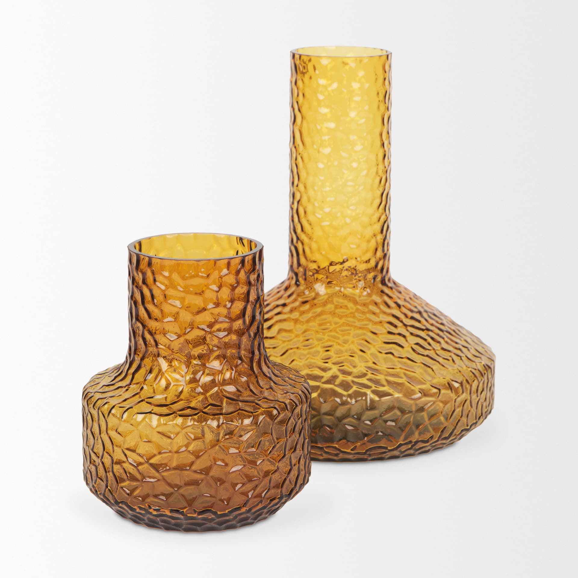 Jolene 7" Amber Waterglass Glass Vase — product photograph