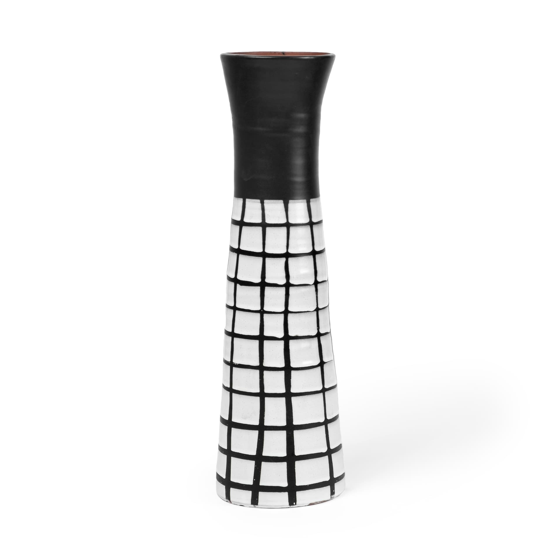 Luanda Small Black/White Large Ceramic Vase — product photograph