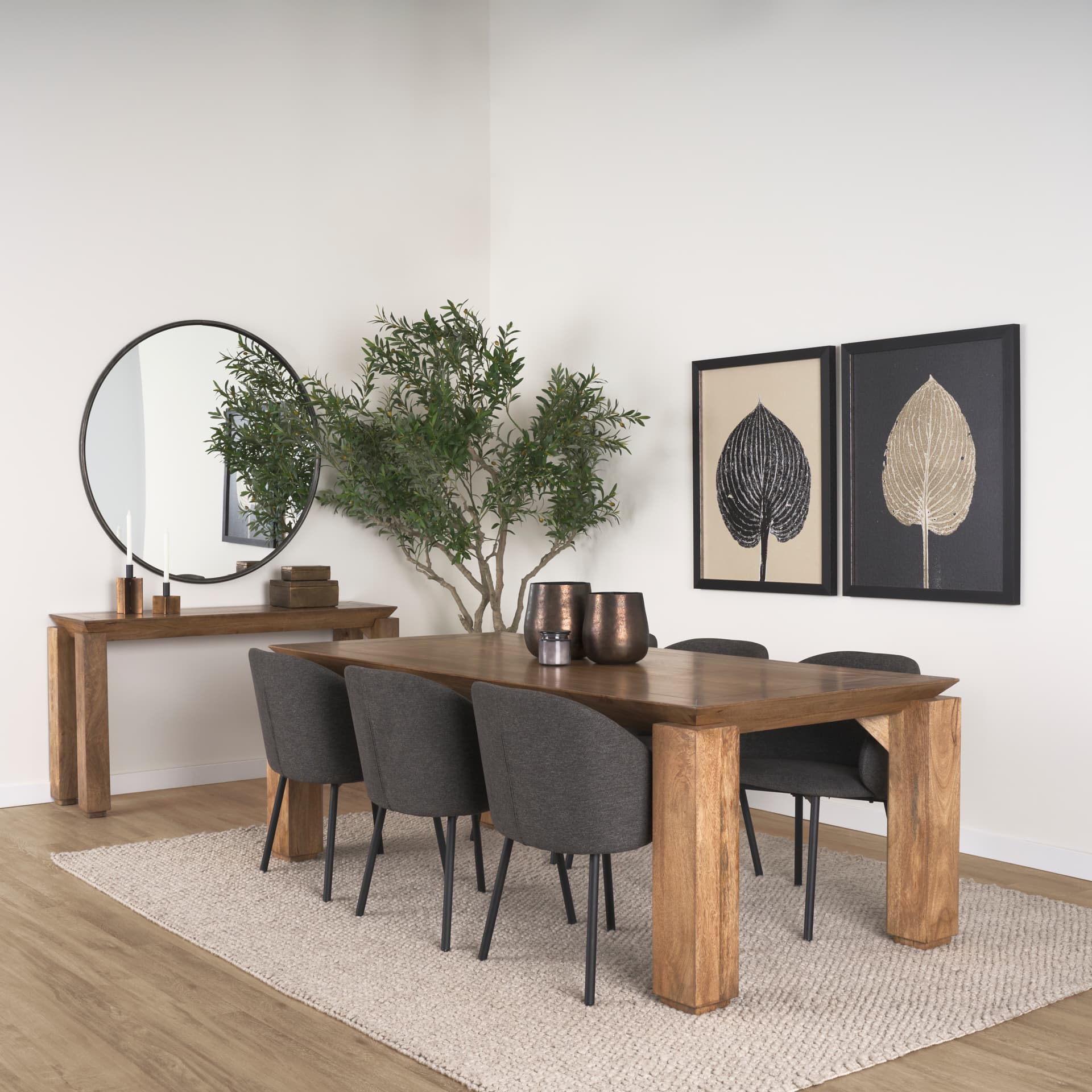Shannon Contoured Back Dining Side Chair | Gray Fabric w/ Metal — product photograph