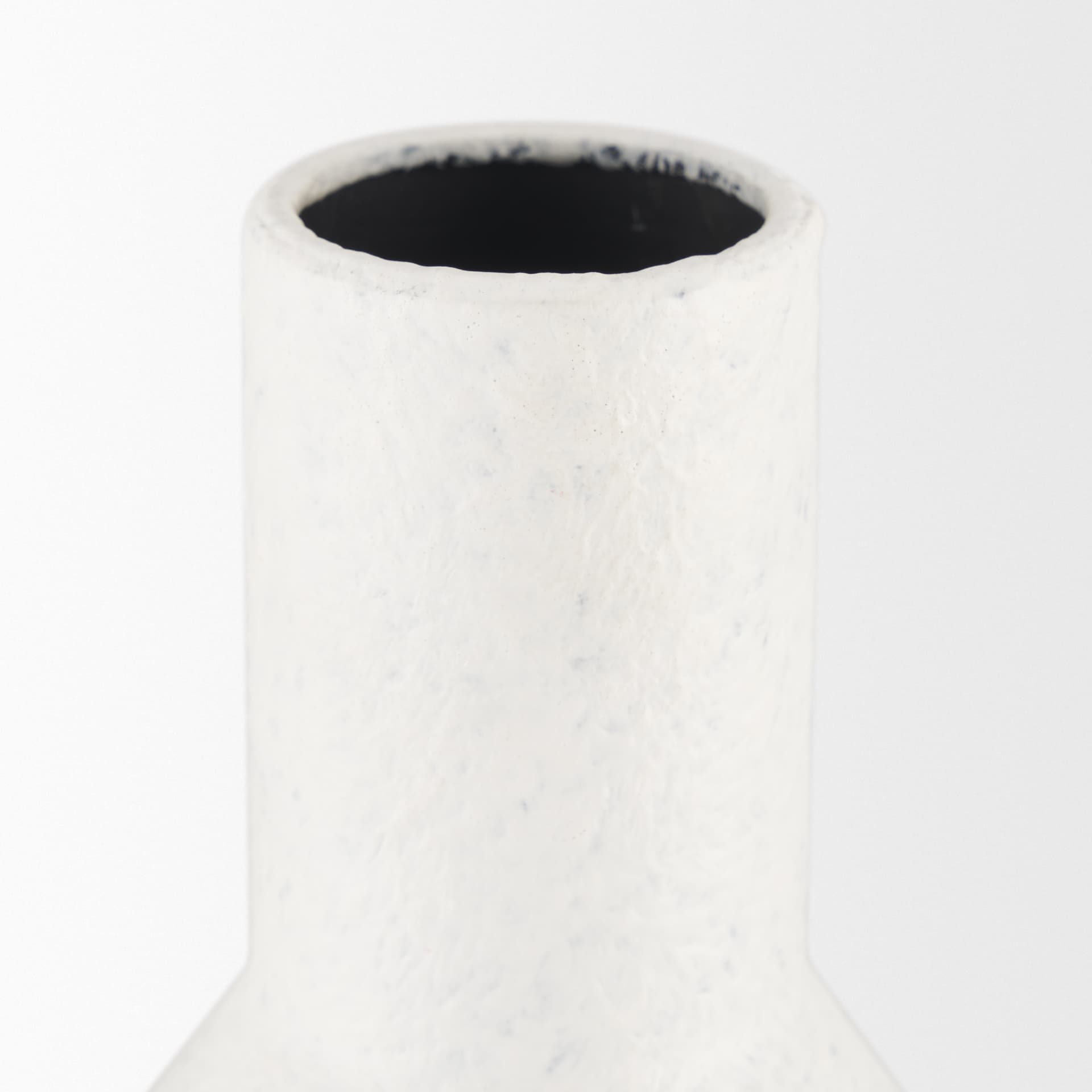 Townley Small White w/ Black Ombre Metal Vase — product photograph