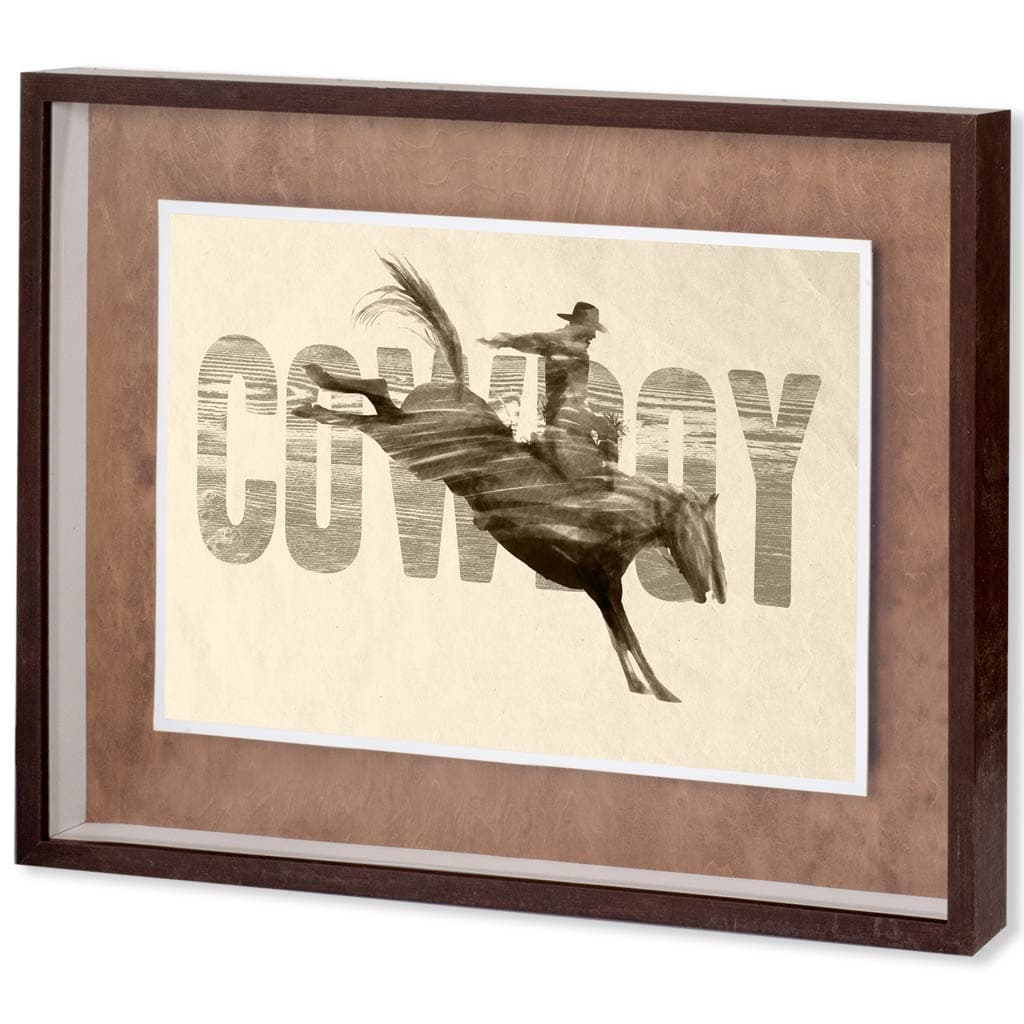 Cowboy by THE Studio a Framed Art Print Matted under Glass — product photograph