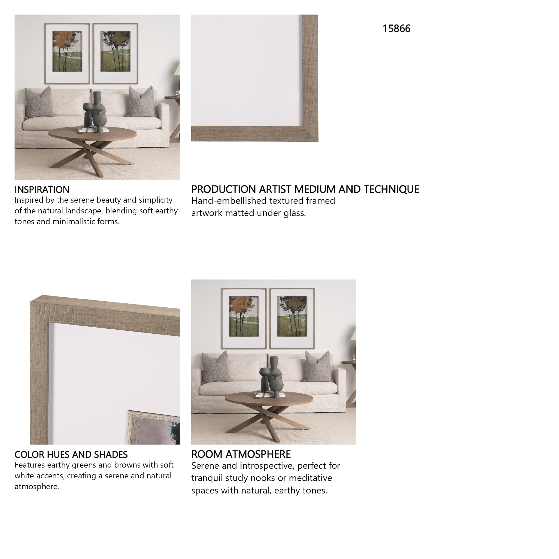 Majestic Canopy II by Mercana Studio Textured Framed Artwork Matted under Glass — in a styled room