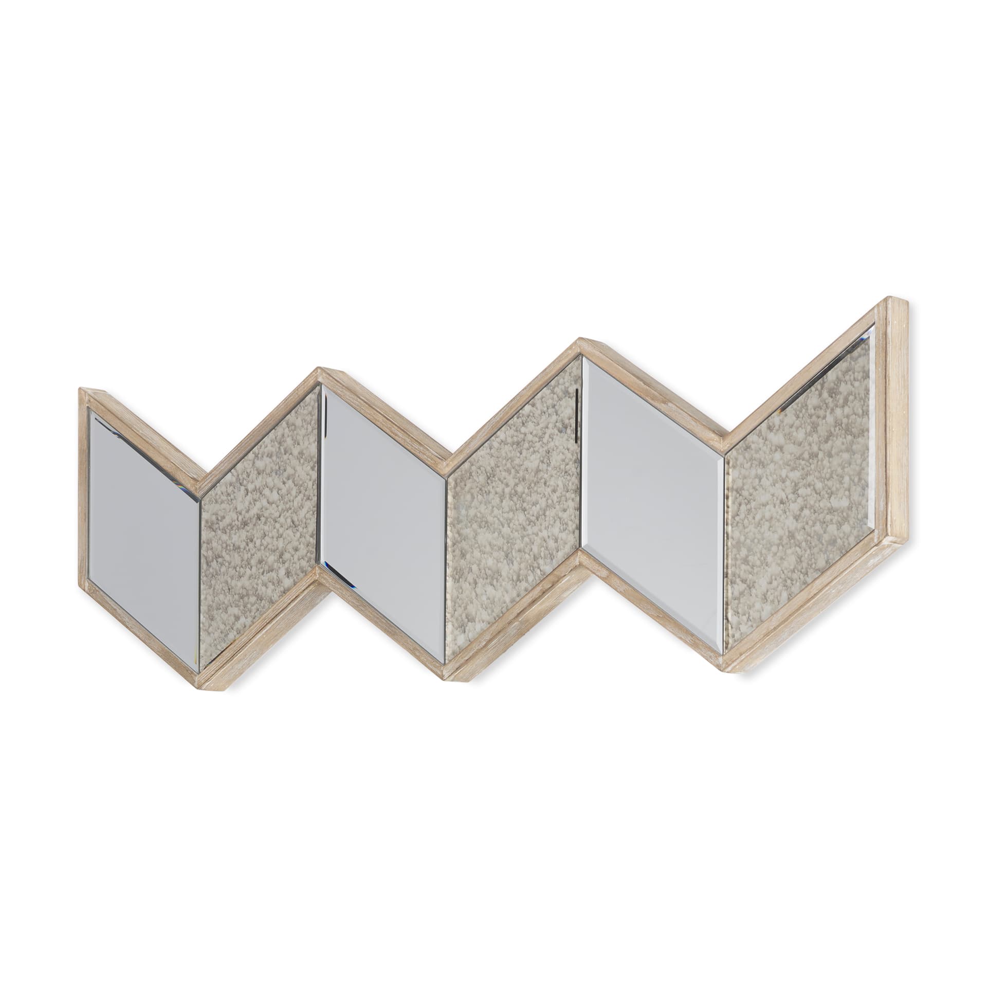 Cheveronna 36x12 Light Brown Wood Frame Mirror — product photograph
