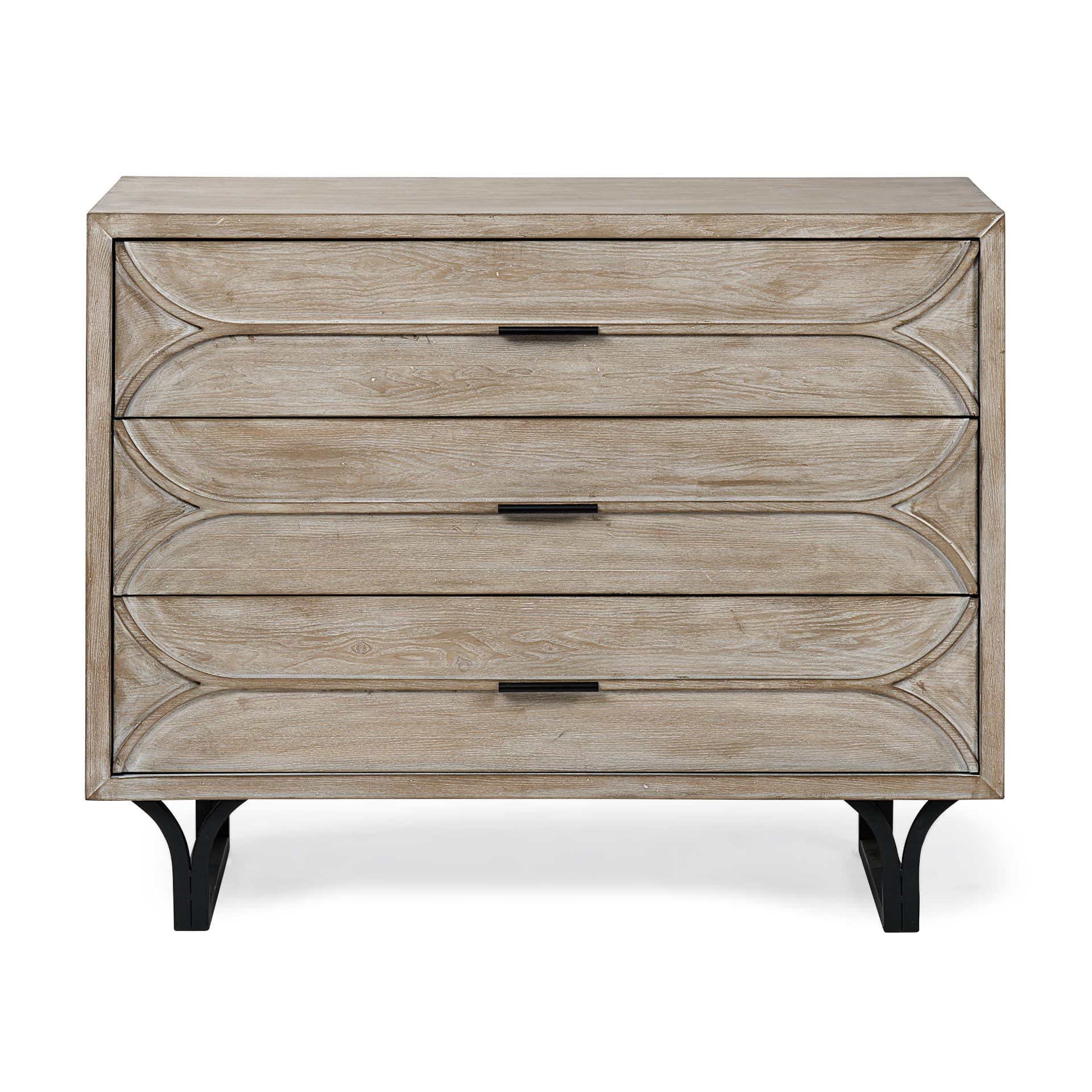 Giselle I 40L x 16W Light Brown Fir Veneer 3 Drawer Accent Cabinet — product photograph