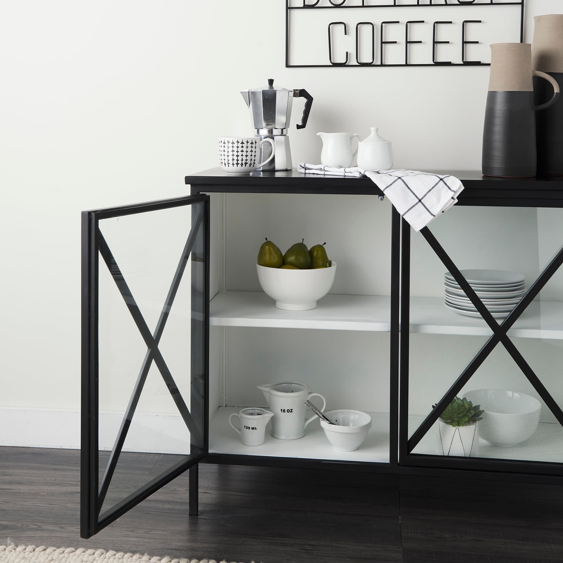 Aurelia Two Door Glass Cabinet — product photograph