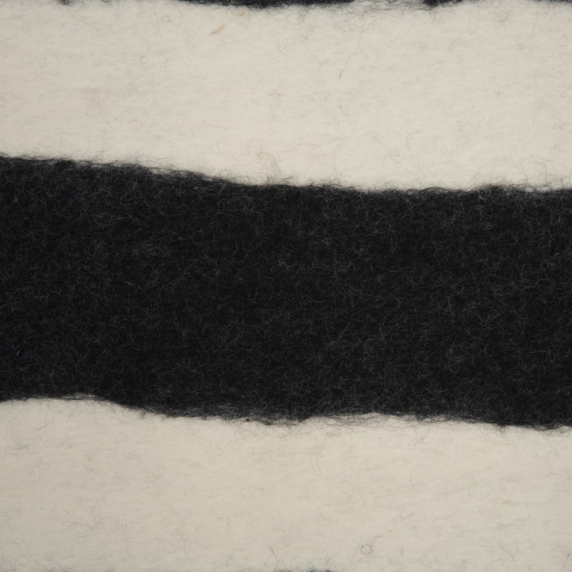 Rollins Large Cream w/ Black Stripes Wool Framed Art — product photograph